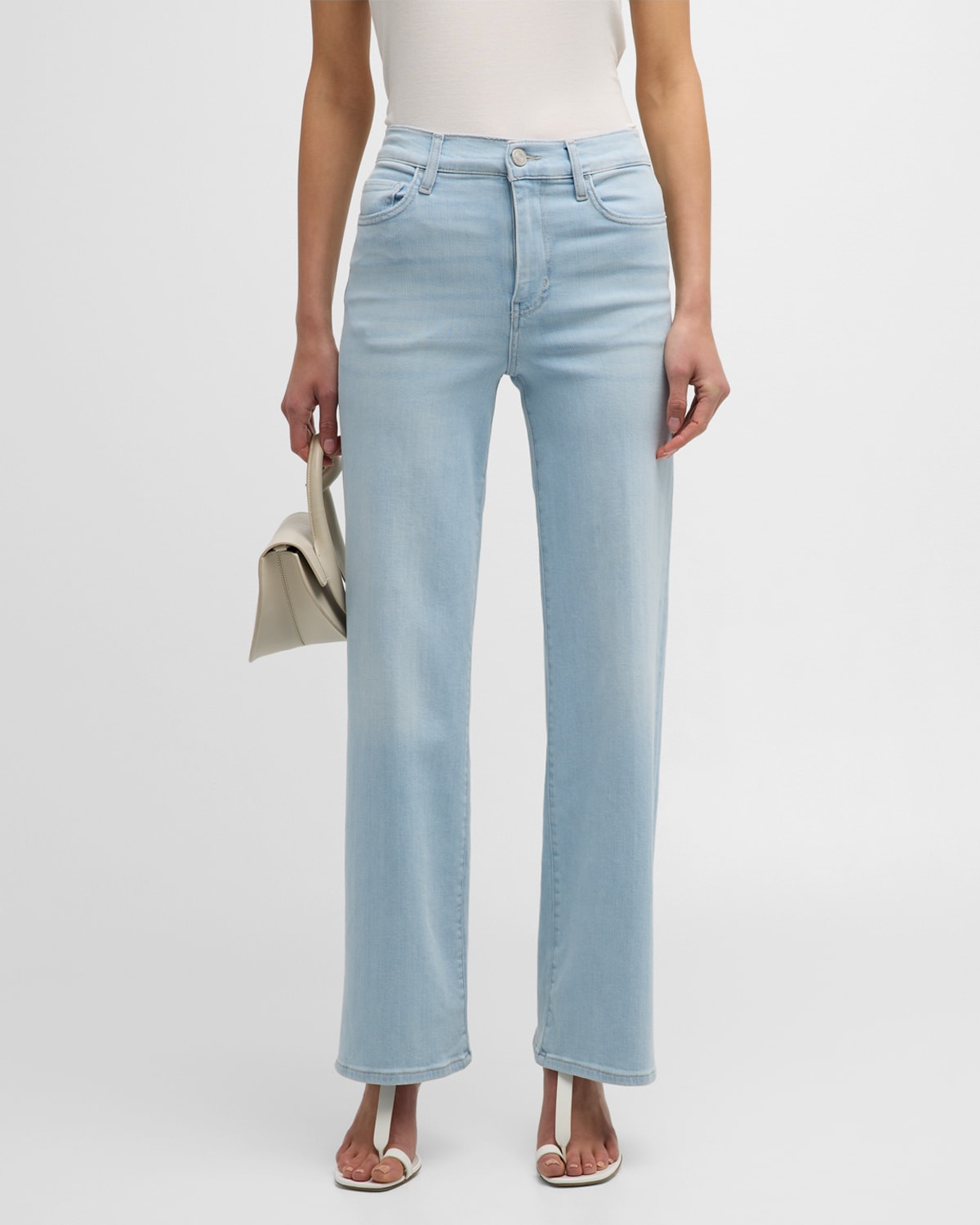 Shop Frame Le Slim Palazzo Jeans In Clarity