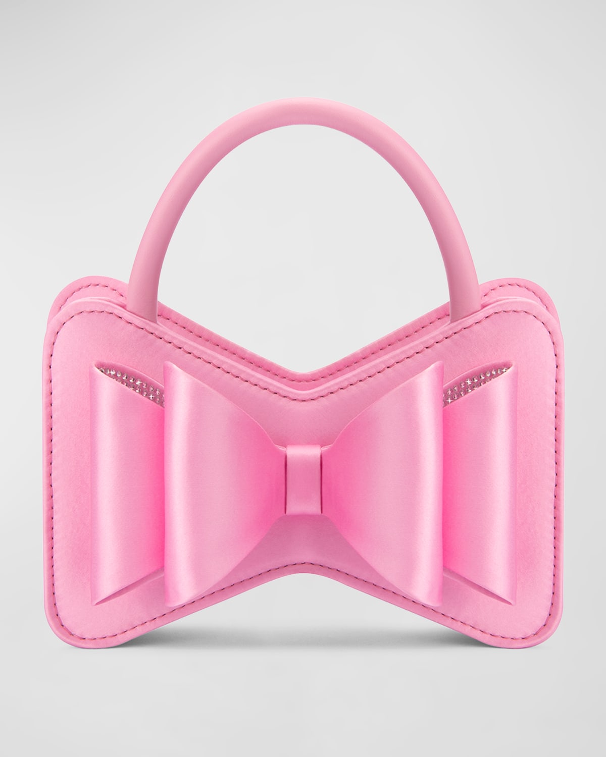 Le Cadeau Mini Bow Satin Top-Handle Bag