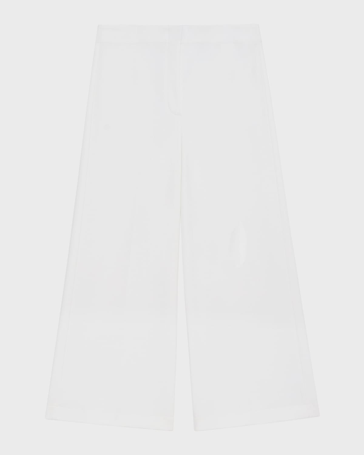Theory Straight-leg Pull-on Pant In Linen-viscose In White