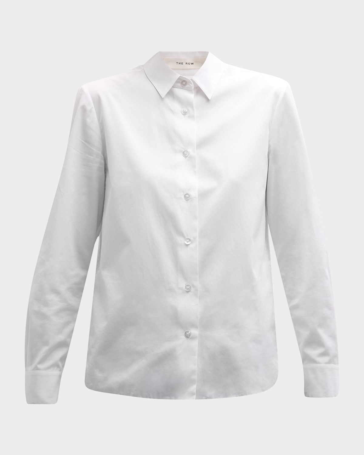 Shop The Row Sadie Poplin Collared Shirt In White