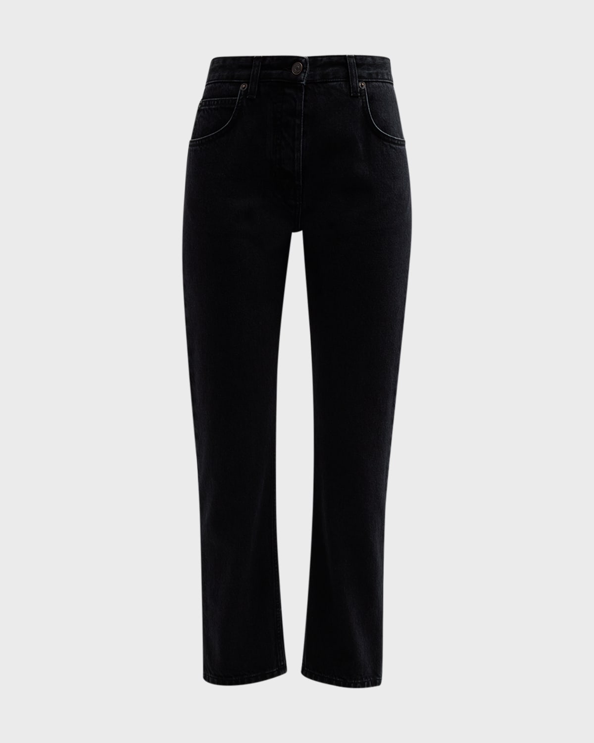 Shop The Row Riaco Slim-leg Crop Jeans In Black