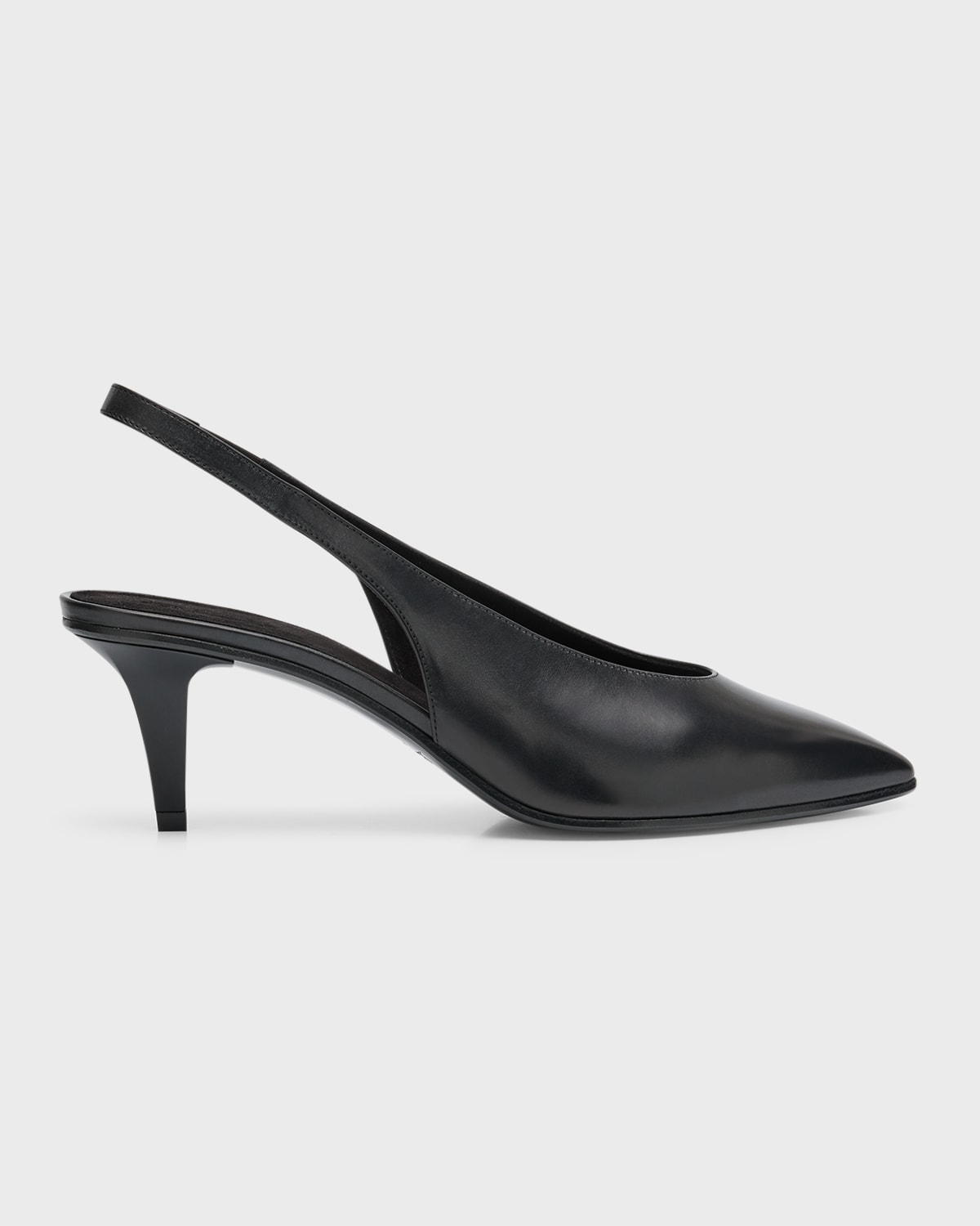 LORO PIANA REBECCA LEATHER SLINGBACK PUMPS