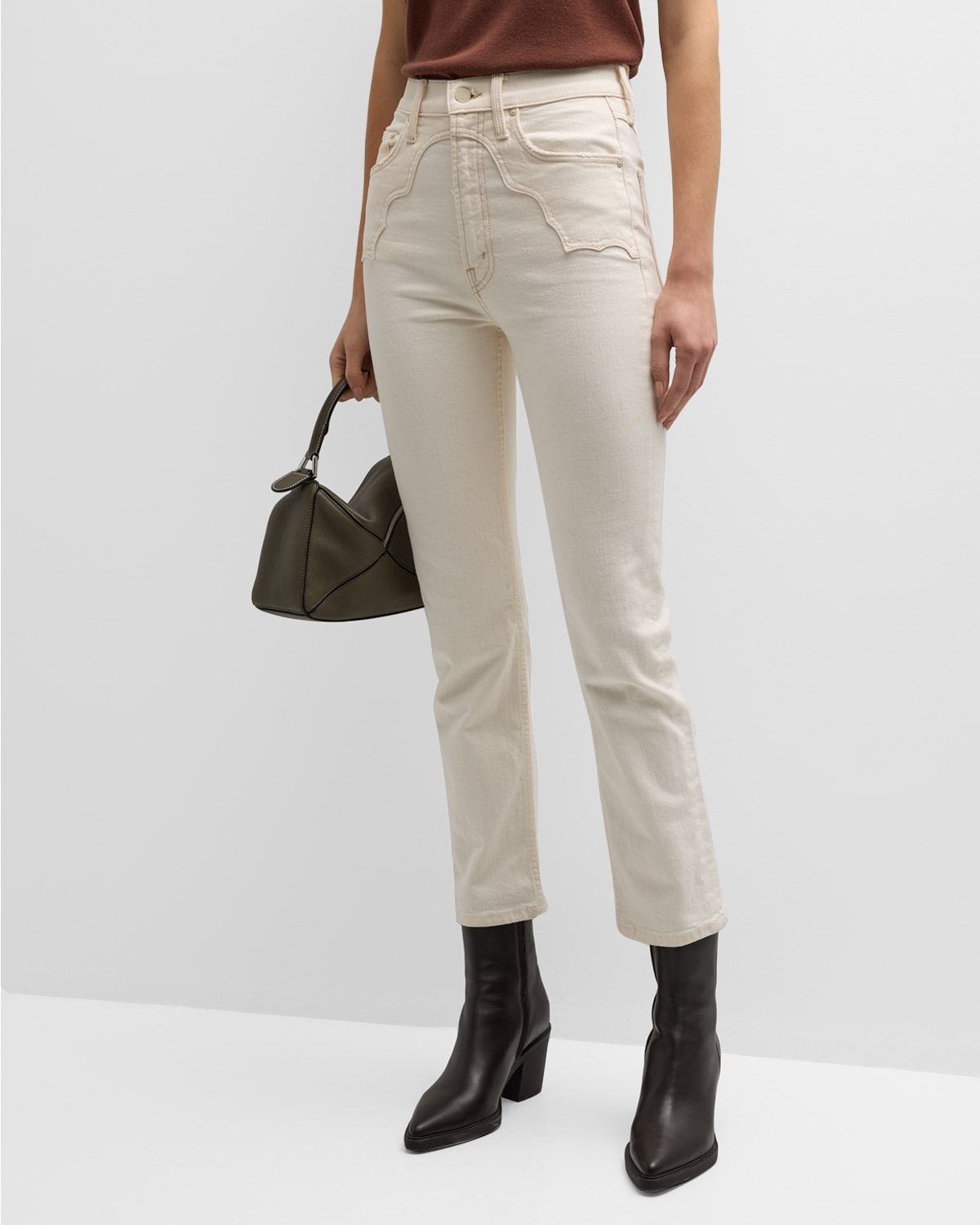 Mother The Buckle Bunny Rider Ankle Jeans In Act Natural