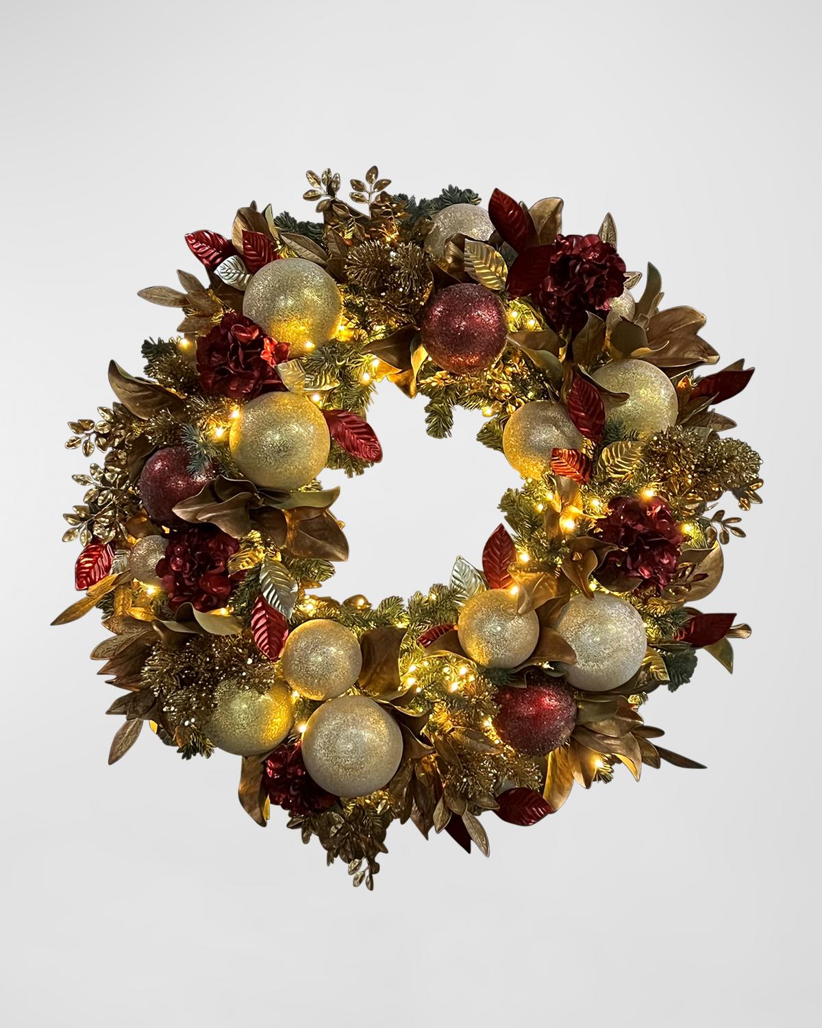 Winward Home Deluxe Display Christmas Wreath, 42" In Black