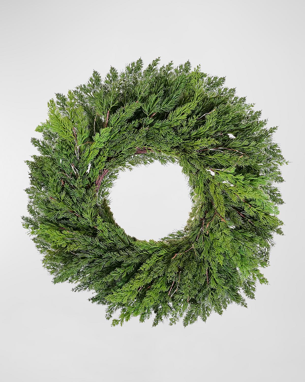 Winward Home 36" Cedar Christmas Wreath In Green