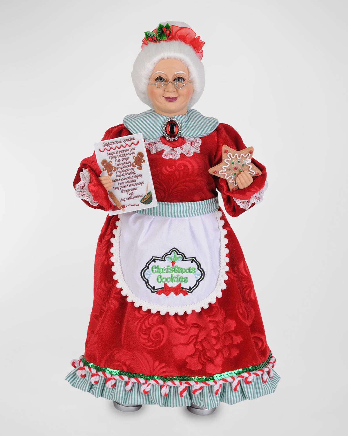 Karen Didion Originals Mrs. Kitchen Claus Figure In Red