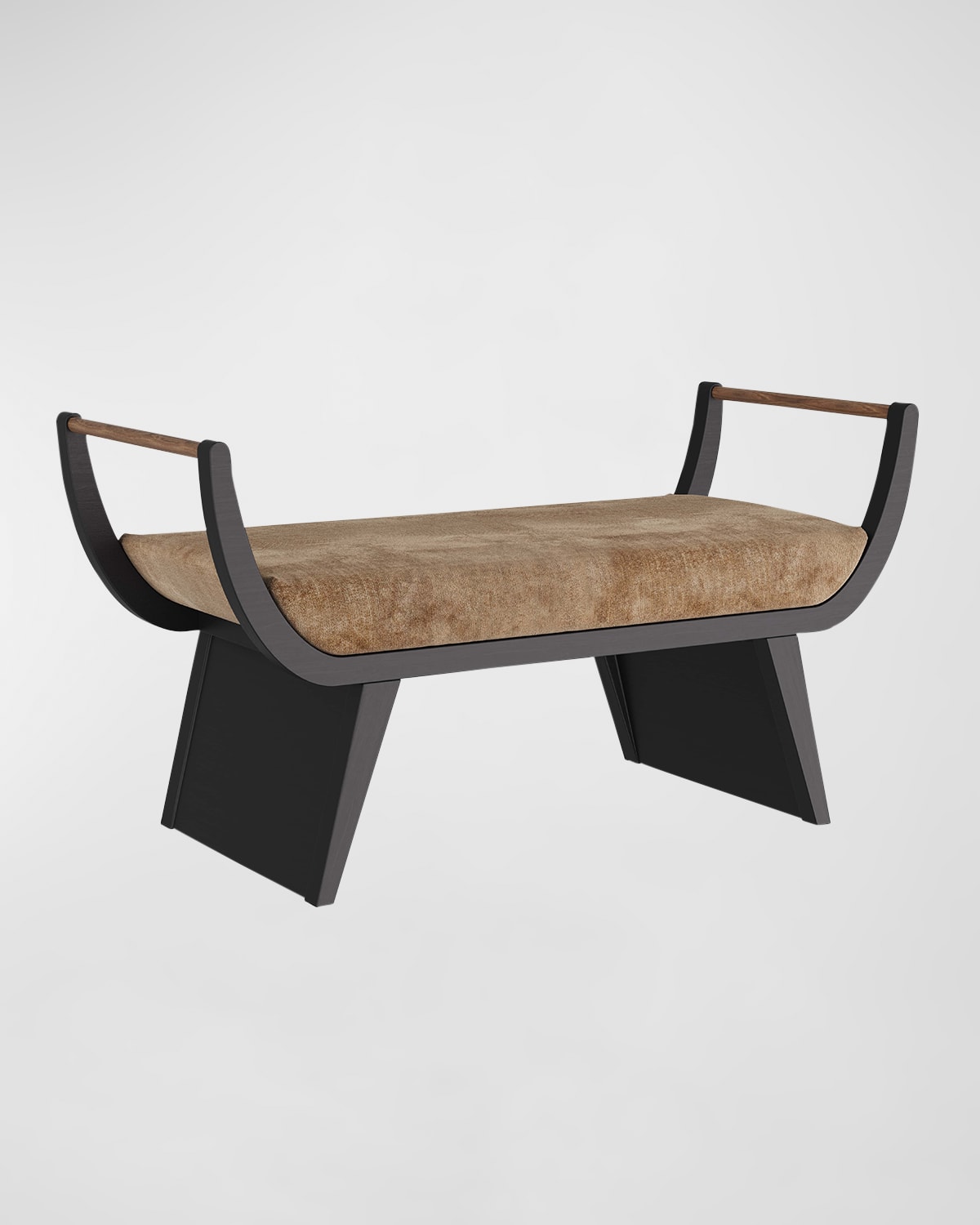 Arteriors Winston Velvet Bench, 47.5" In Black