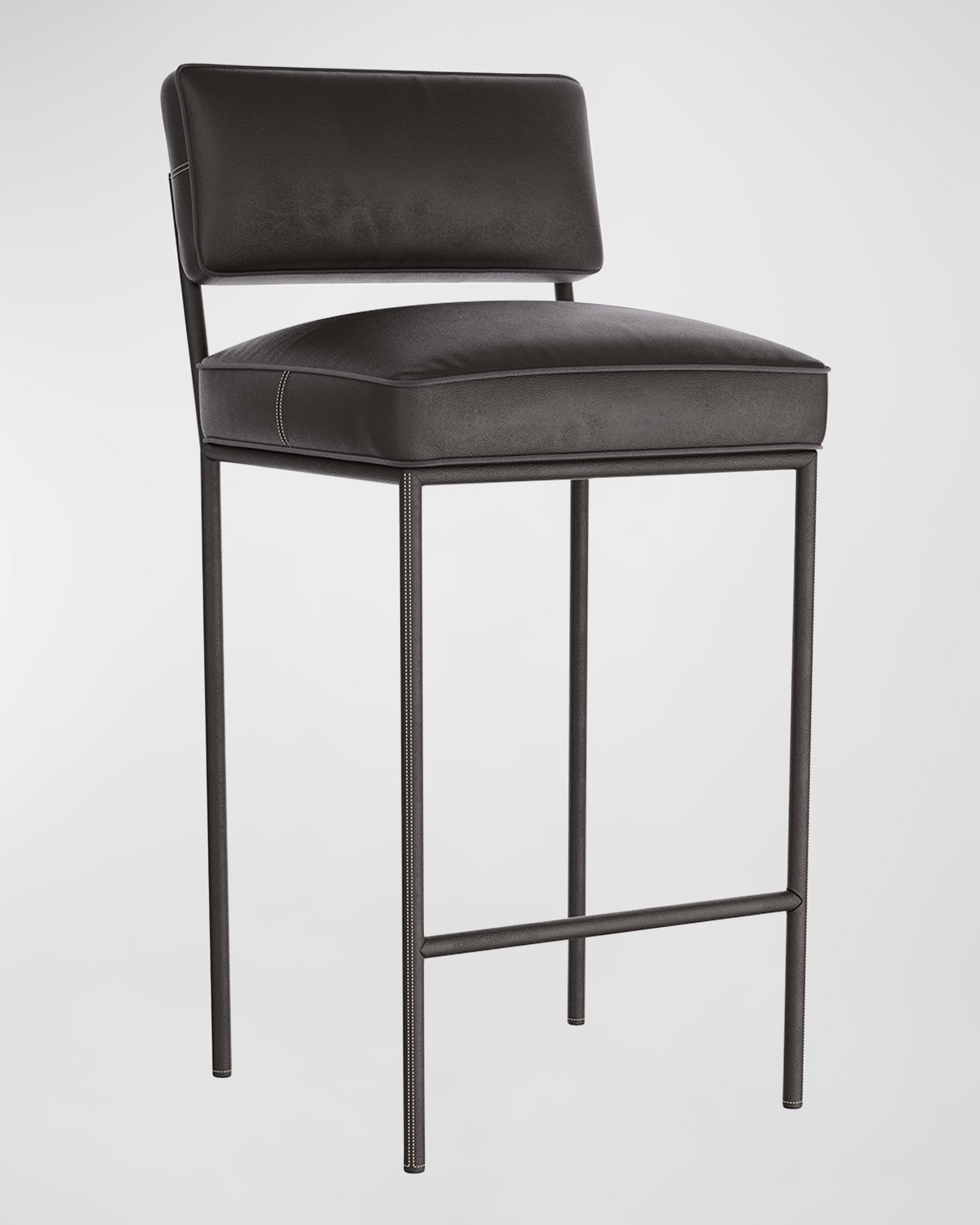 Arteriors Topanga Leather Bar Stool, 29" In Brown