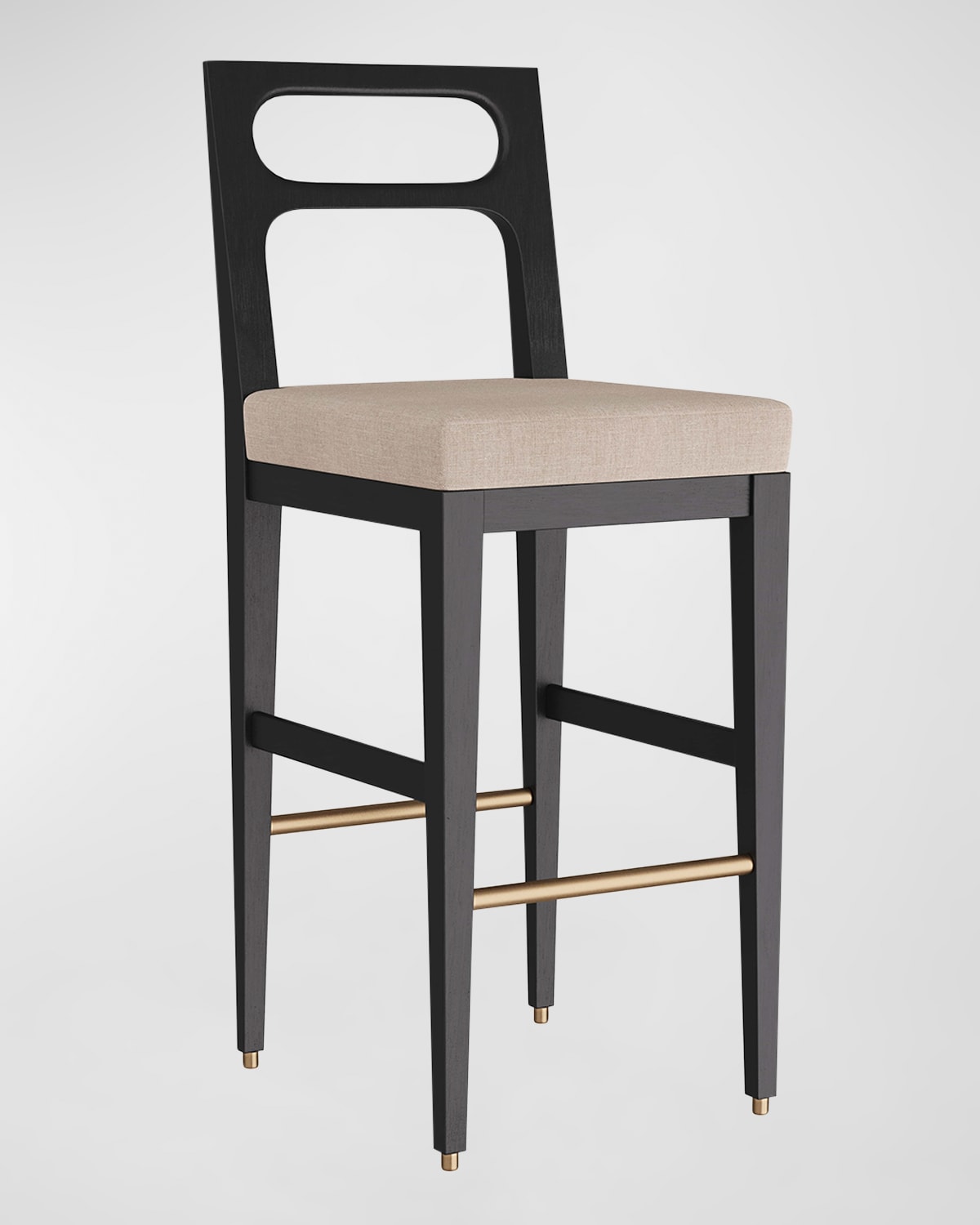 Arteriors Thaden Bar Stool, 30" In Black