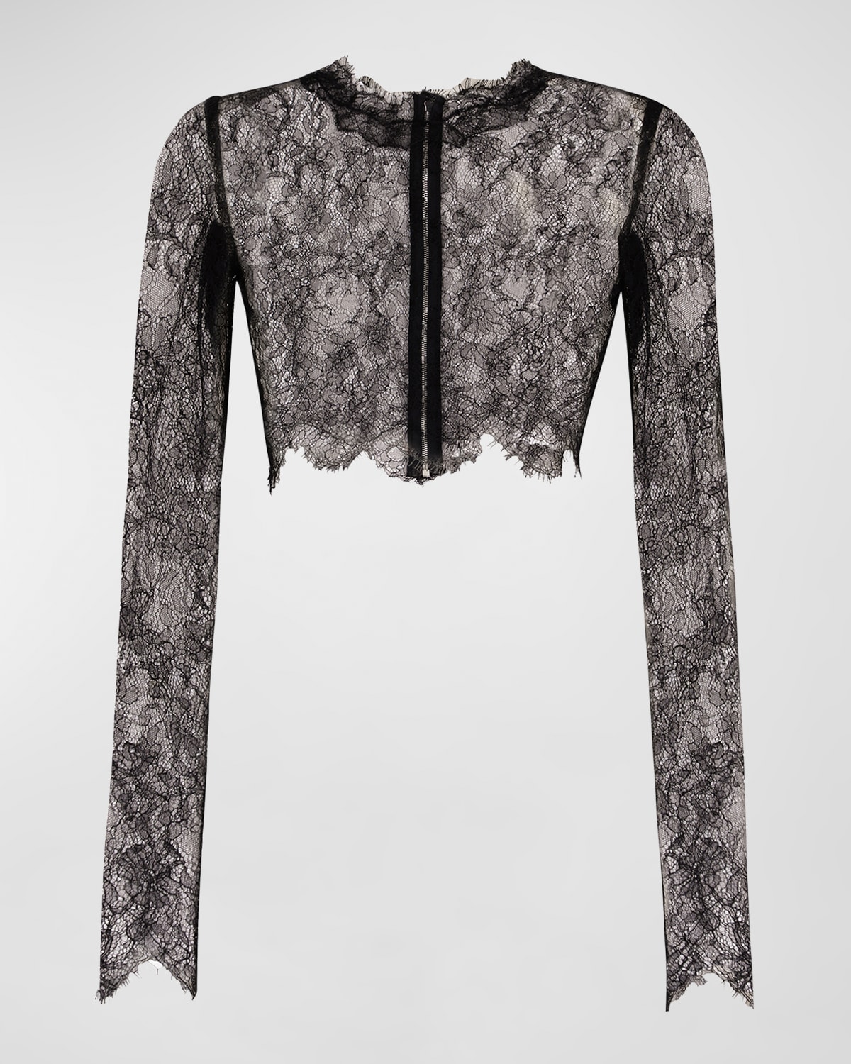 Dolce & Gabbana Dolce&gabbana | Short Black Lace Top In Black