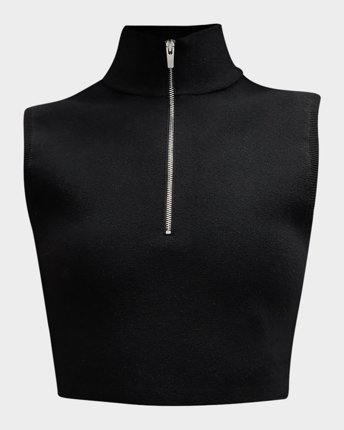 Zip front crop sale top