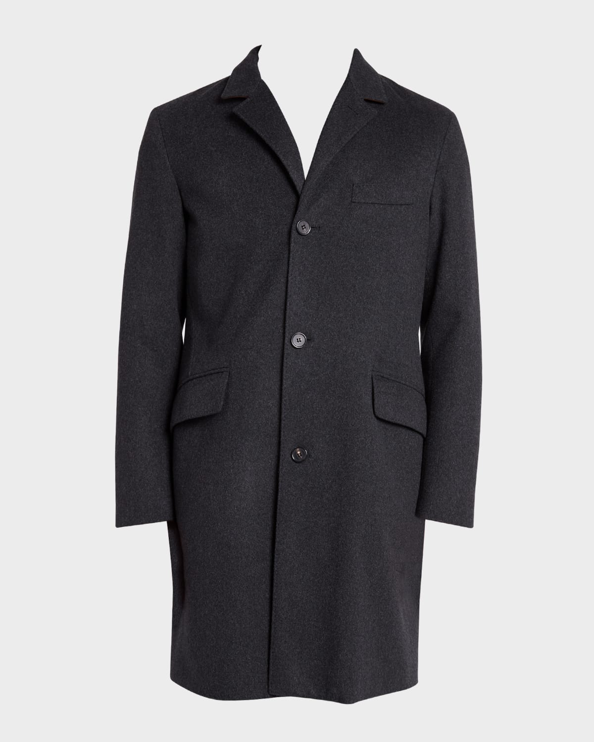 Men's Martingala Cashmere Overcoat with Inset Zip