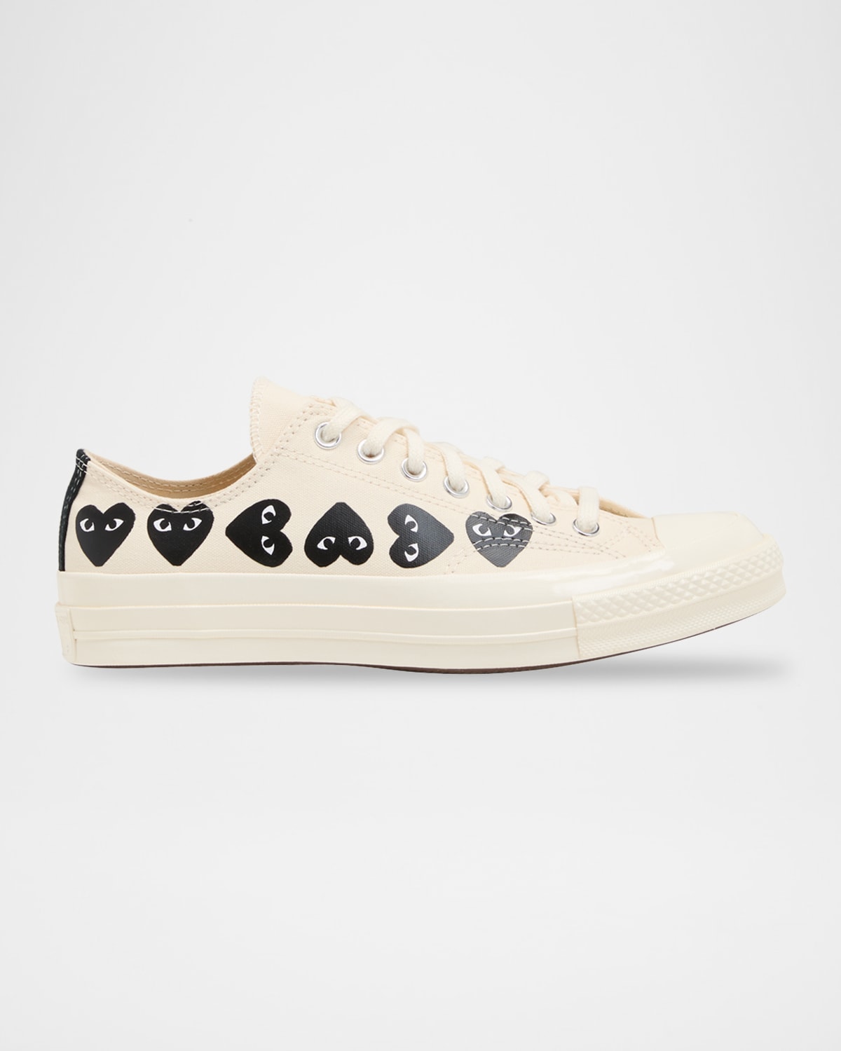 Cdg Play X Converse Multi Heart Low-top Sneakers In Neutral