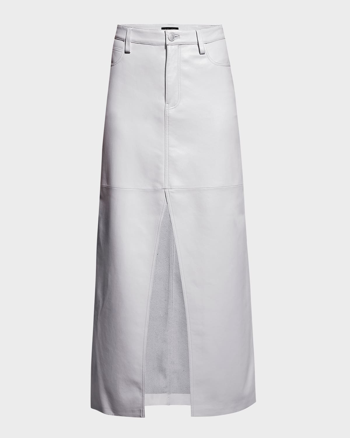 As By Df Imogen Recycled Leather Maxi Skirt In White