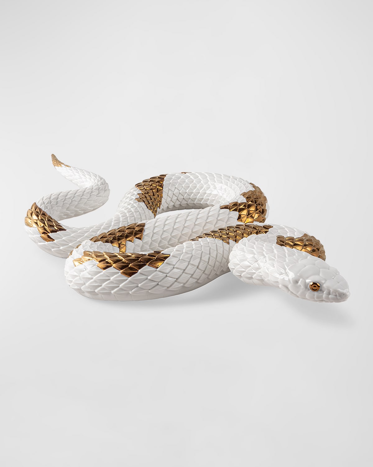 Lladrò Snake Porcelain Figurine In White