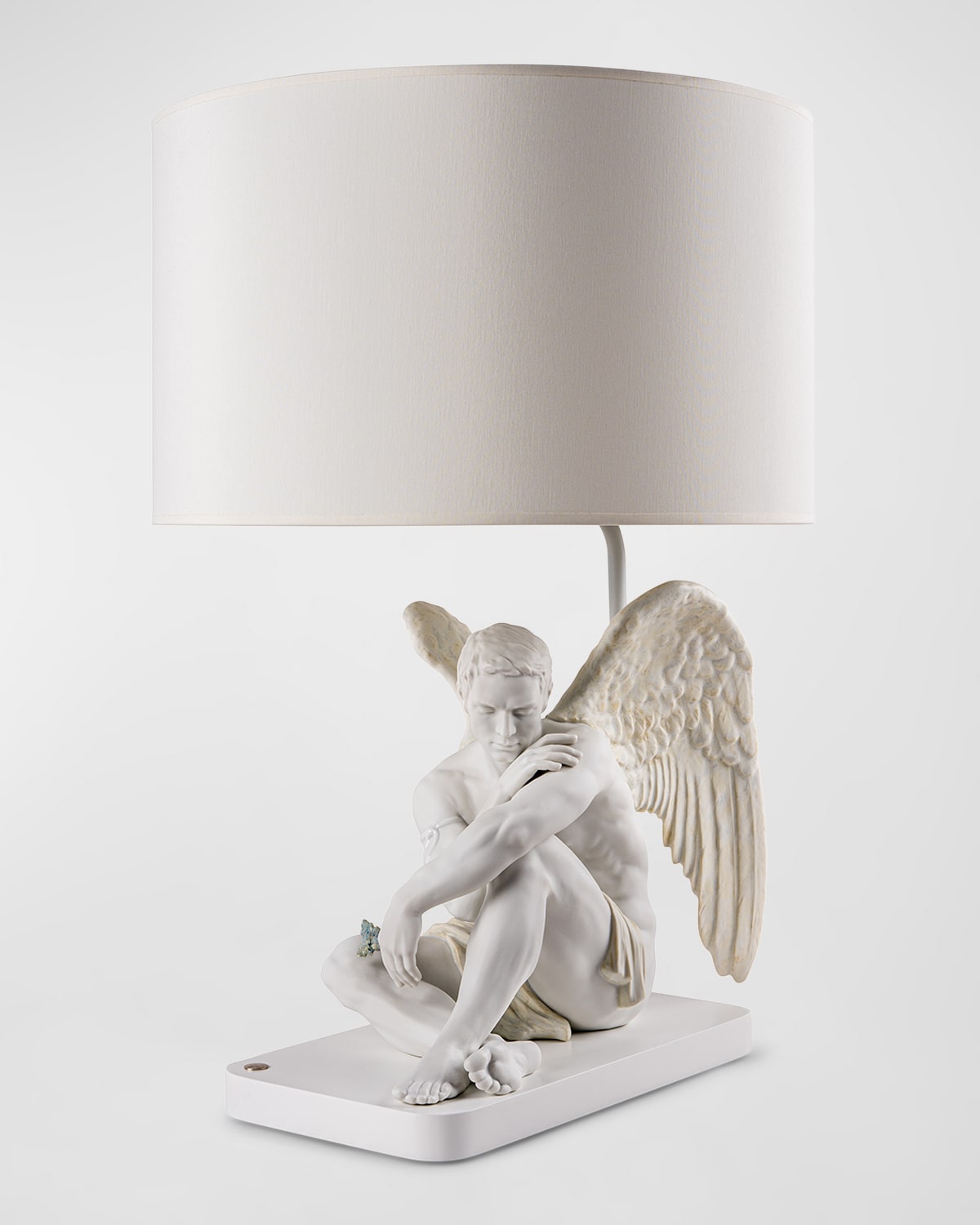 Lladrò Protective Angel Table Lamp - 23" In Gray