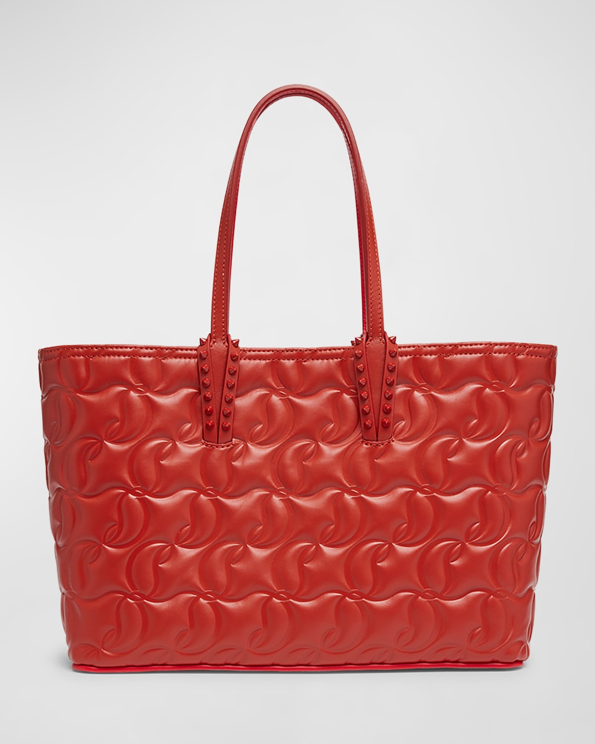Christian Louboutin Cabata Small Cl-embossed Tote Bag In Rouquine