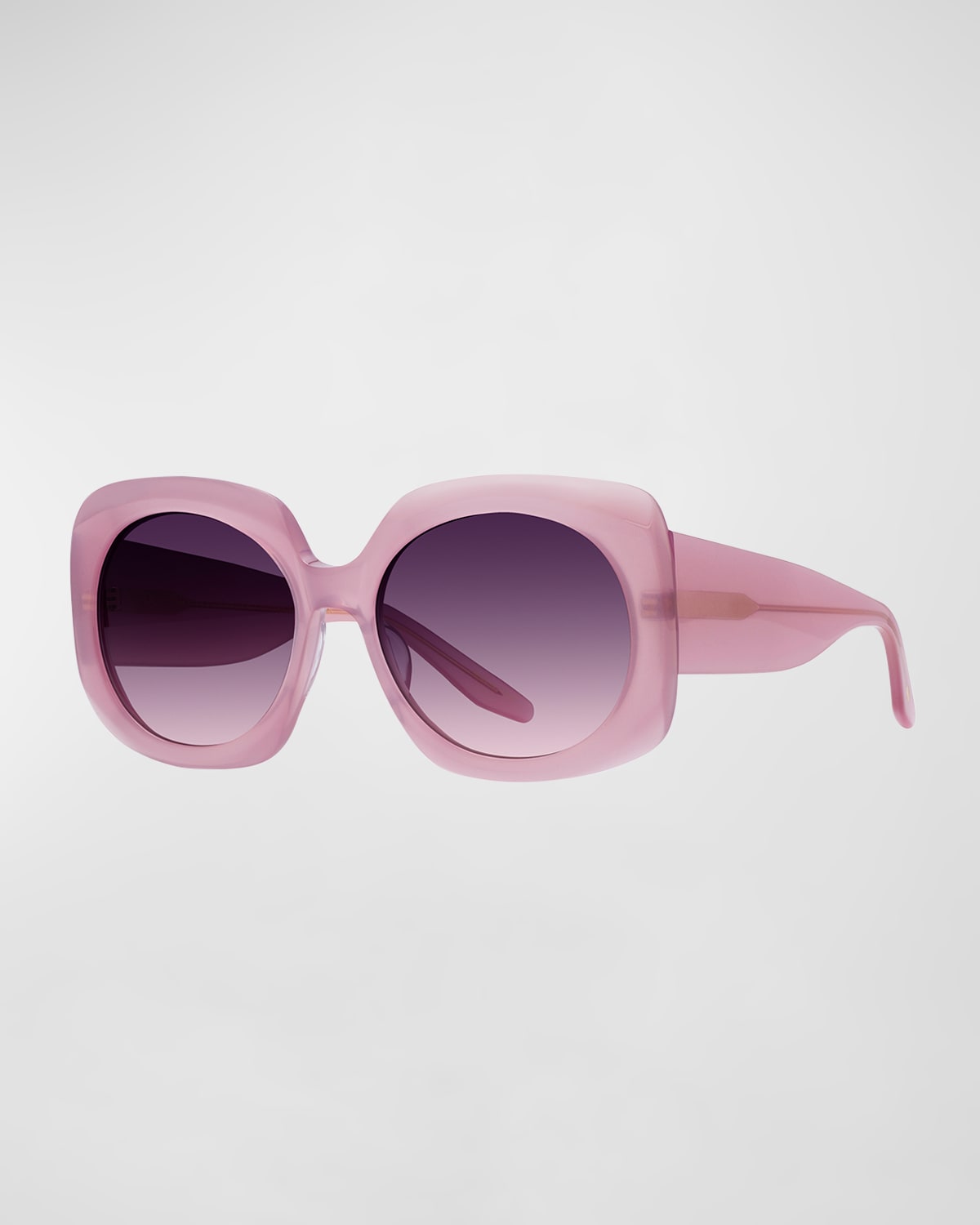 Barton Perreira X Sarah Hoover Delia Purple Acetate Square Sunglasses In Magnolia Ladies N