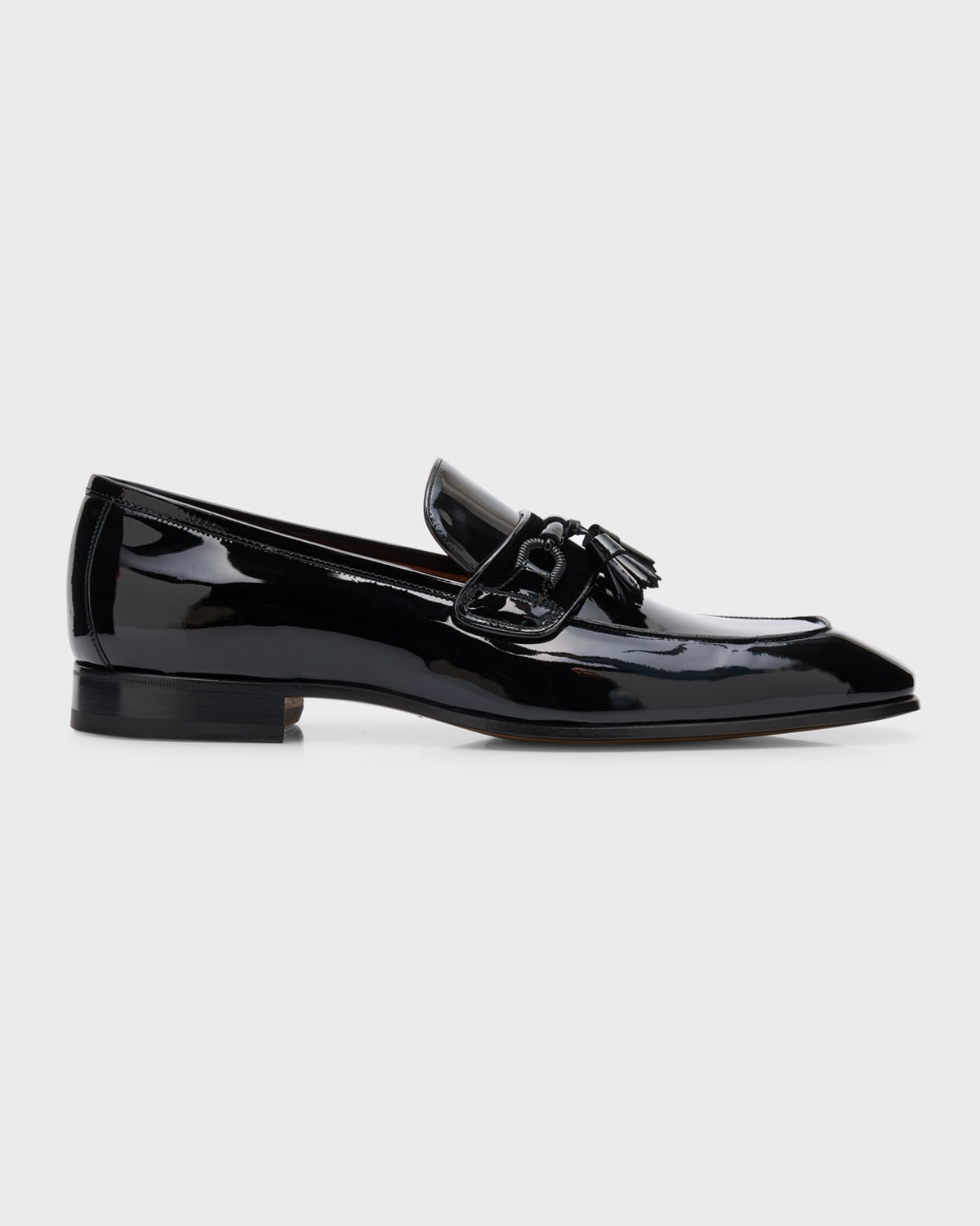 Shop Tom Ford Men's Bailey Patent Tassel Loafers In Black