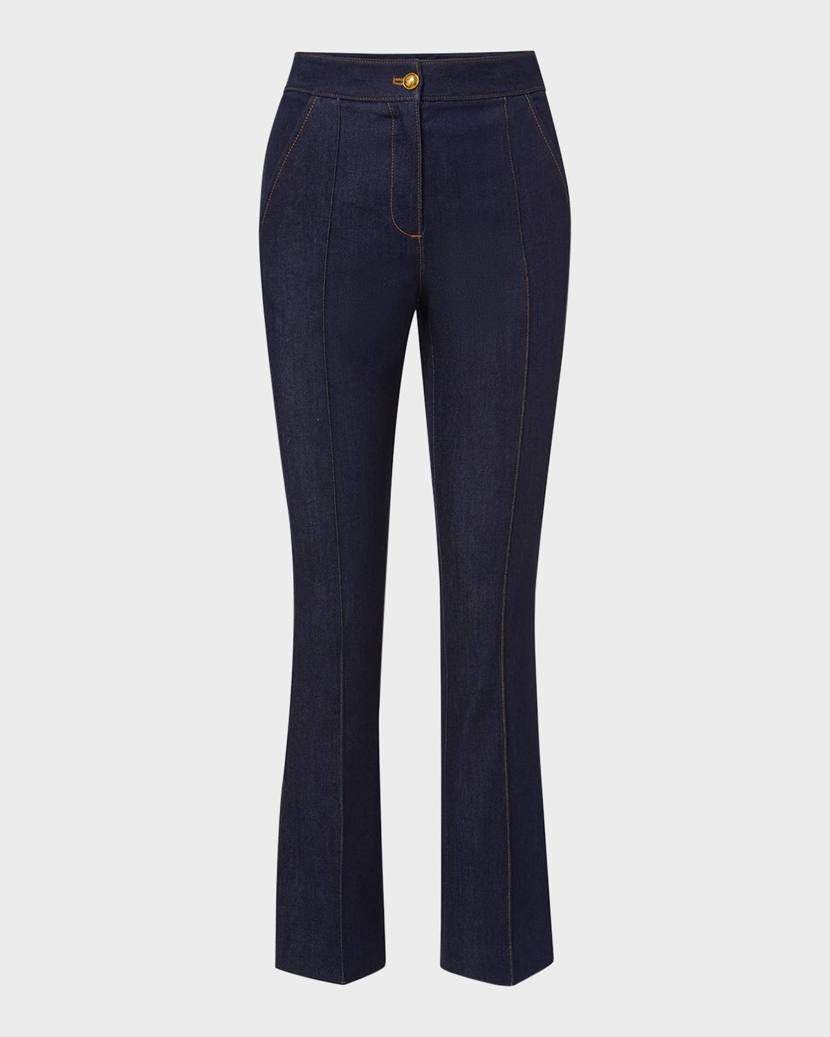 Kimra Denim Straight-Leg Pants