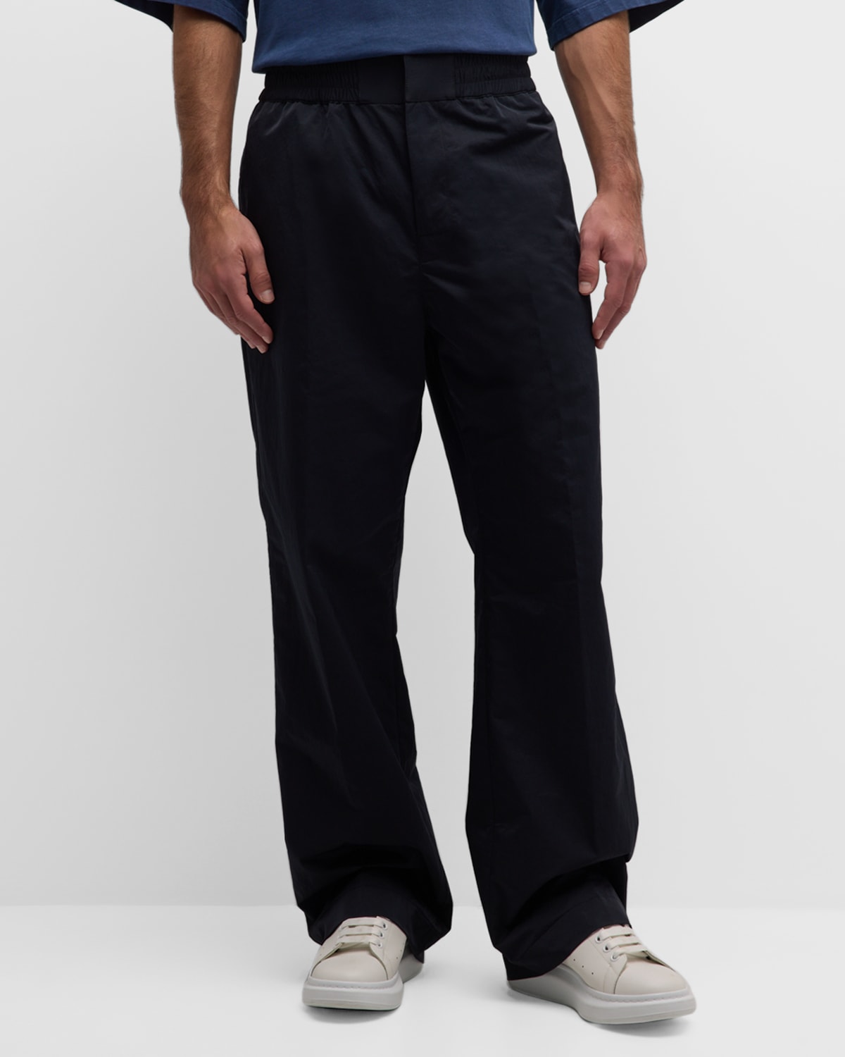 Bottega Veneta Men's Tech Nylon Pull-on Trousers In Dusk