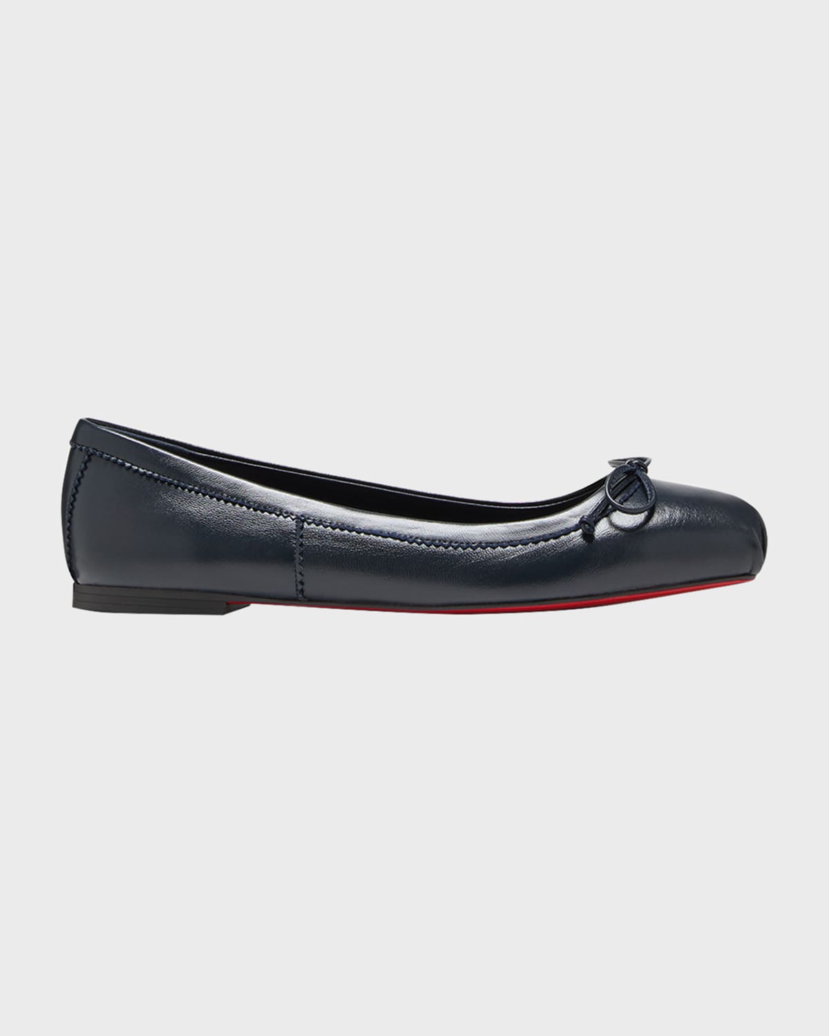 Mamadrague Napa Bow Red Sole Ballerina Flats