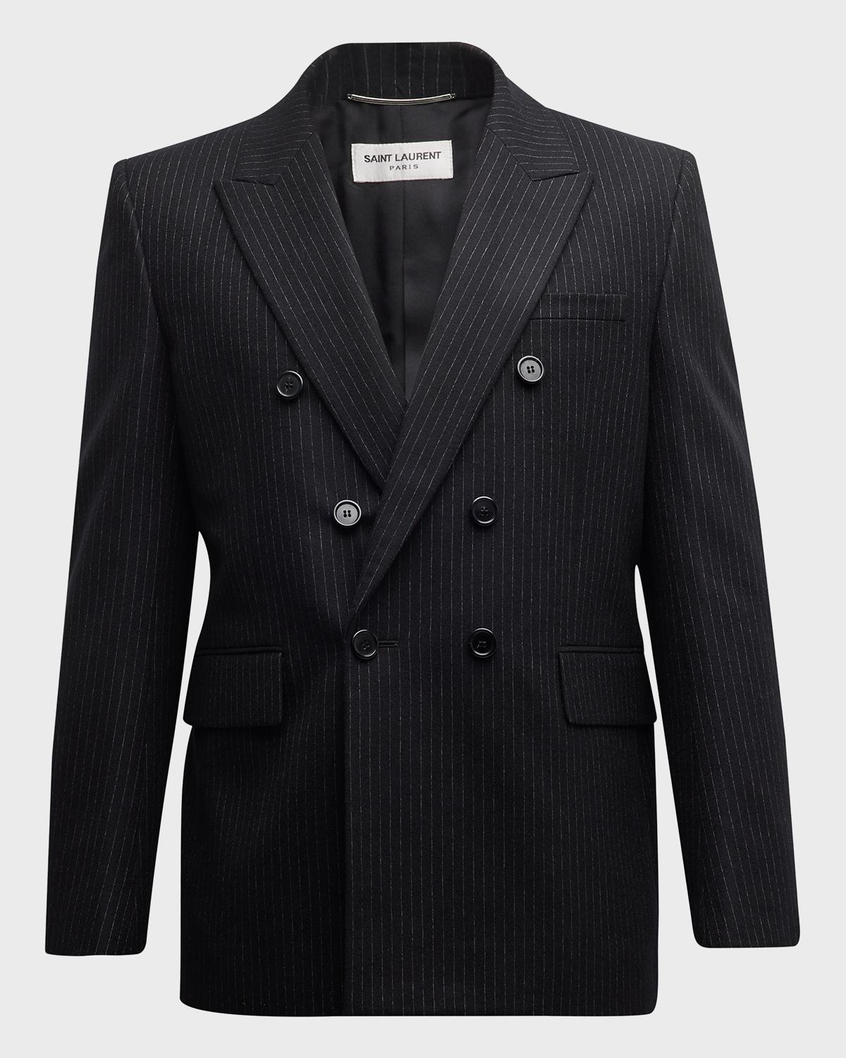 Saint Laurent double-breasted pinstripe jacket