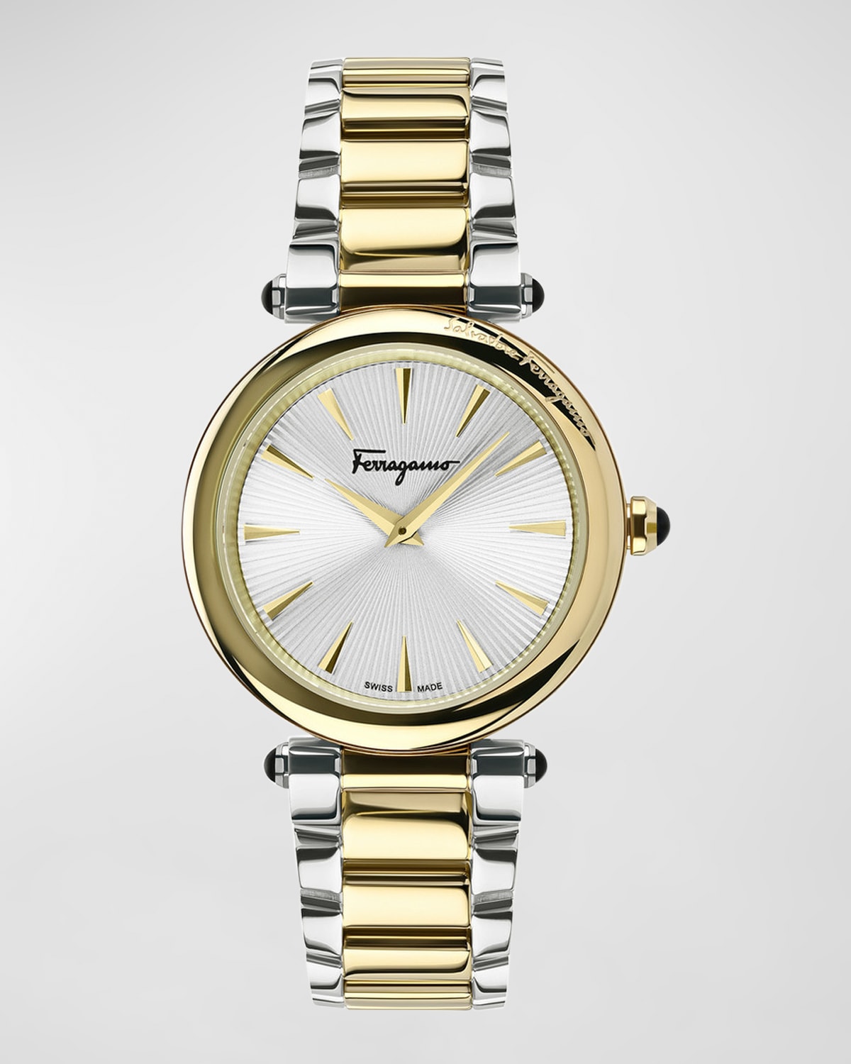 Ferragamo Idillio Bracelet Watch With Two-tone Case In Metallic