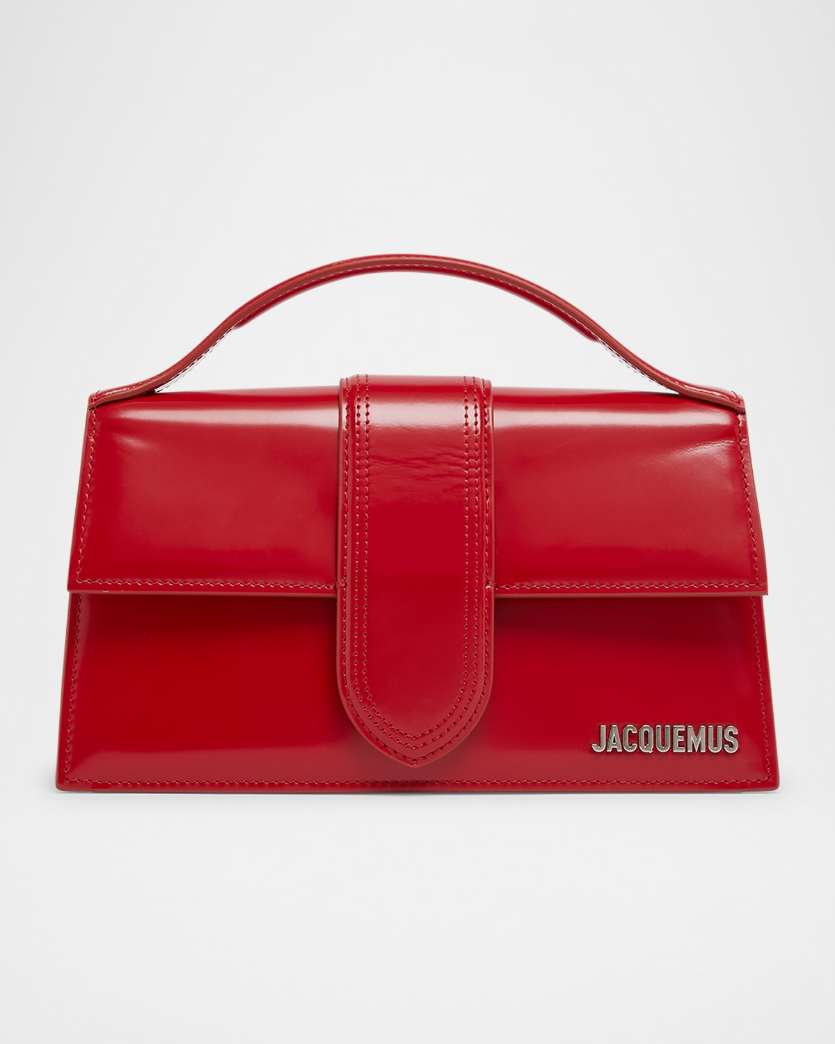 Jacquemus Schultertasche Le Grand Bambino Aus Lackleder In Red