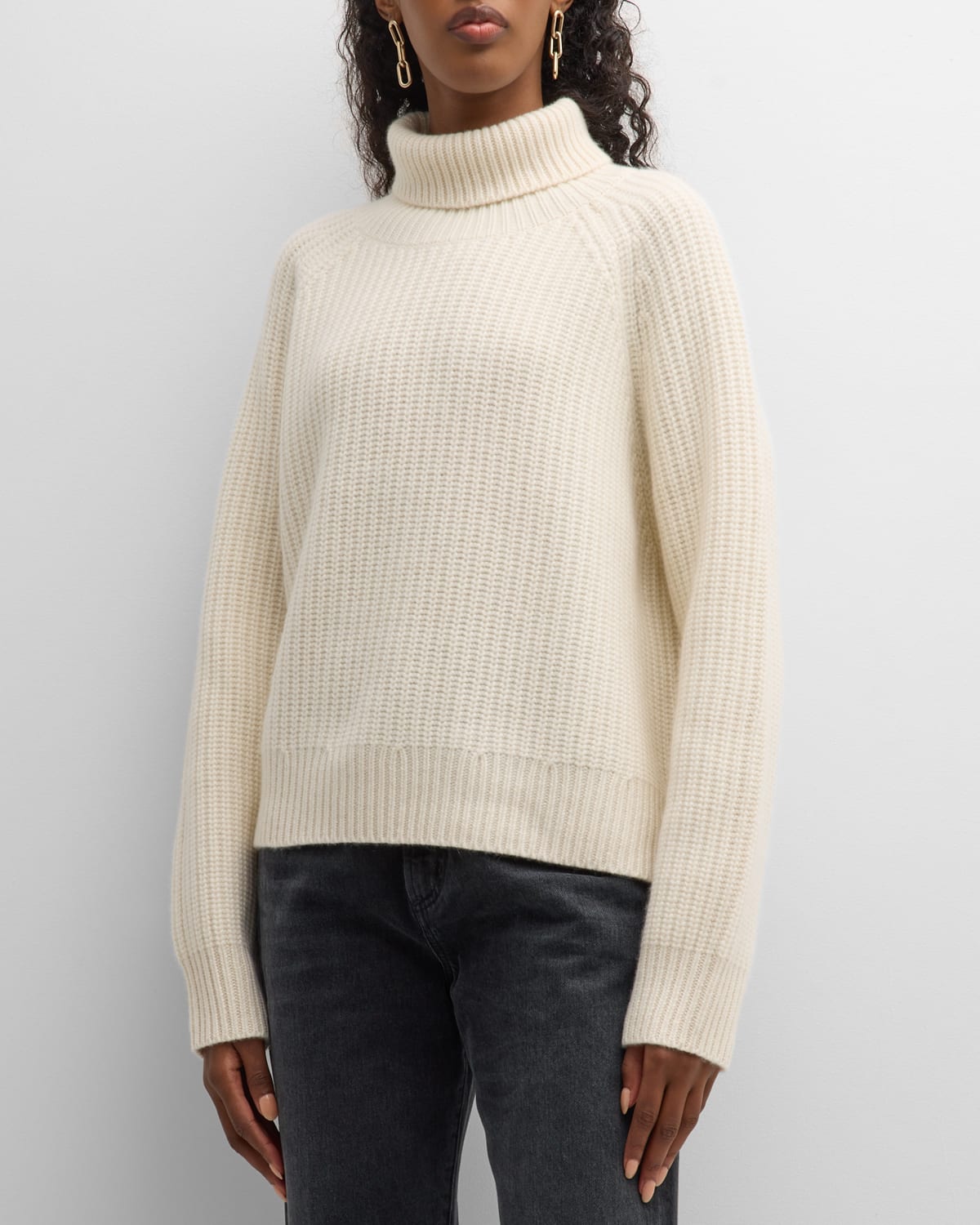 Shop Nili Lotan Amaya Cashmere Turtleneck Sweater In Ivory