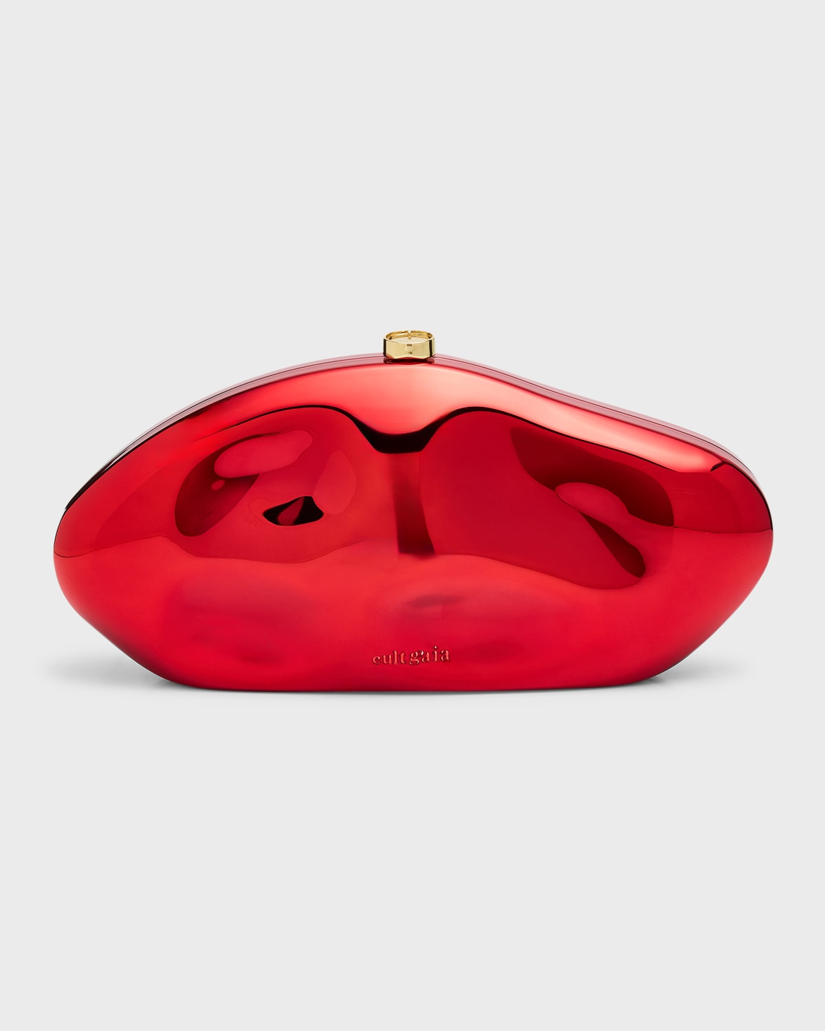 Cult Gaia The Caldera Metallic Clutch Bag In Lollipop
