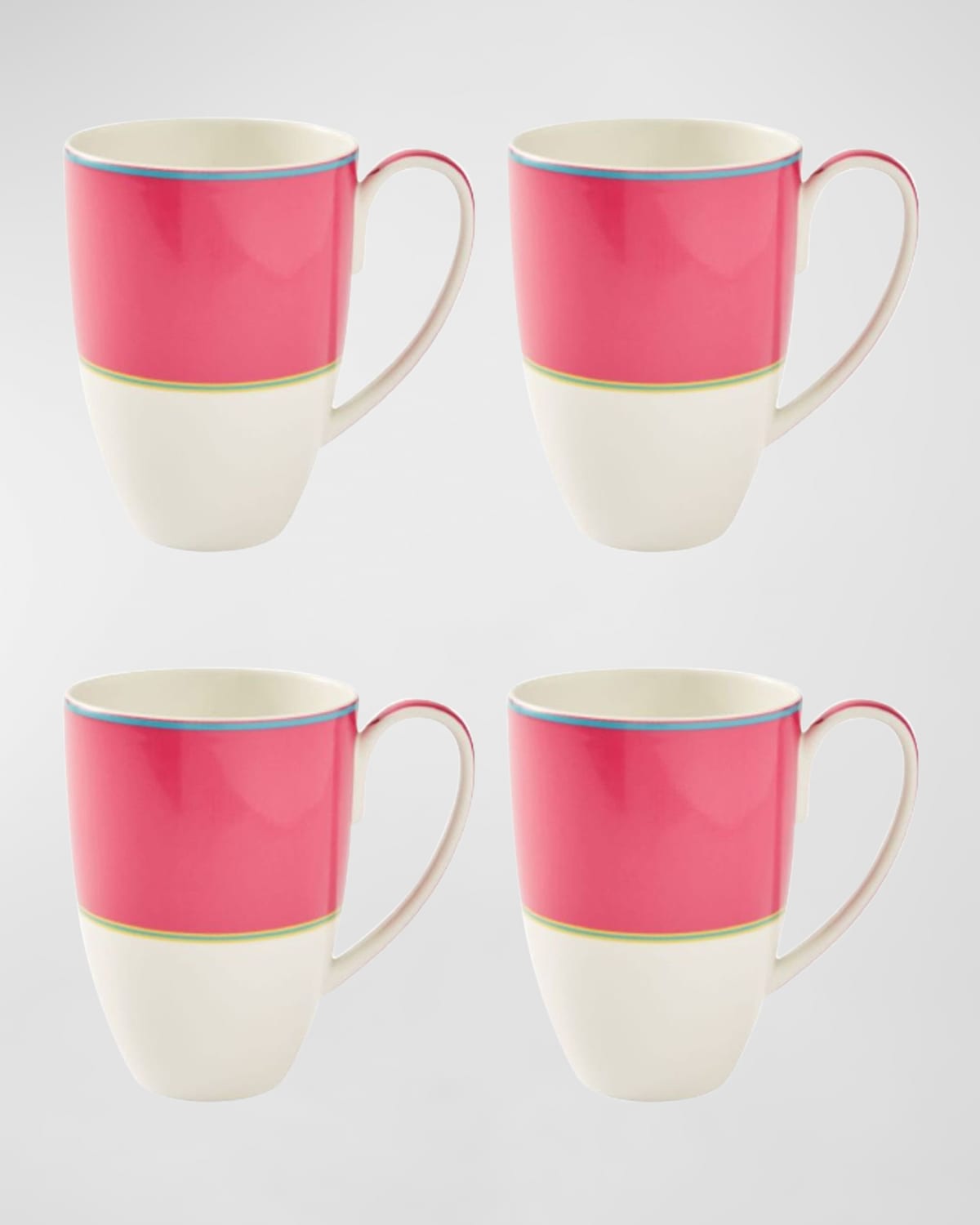 Kit Kemp For Spode Calypso 17oz Mugs, Set Of 4 In Pink