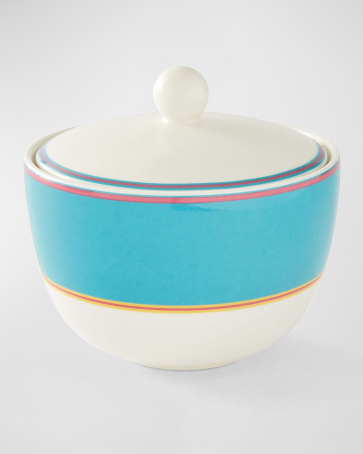 Kit Kemp For Spode Calypso Covered Sugar Bowl In Turquoise