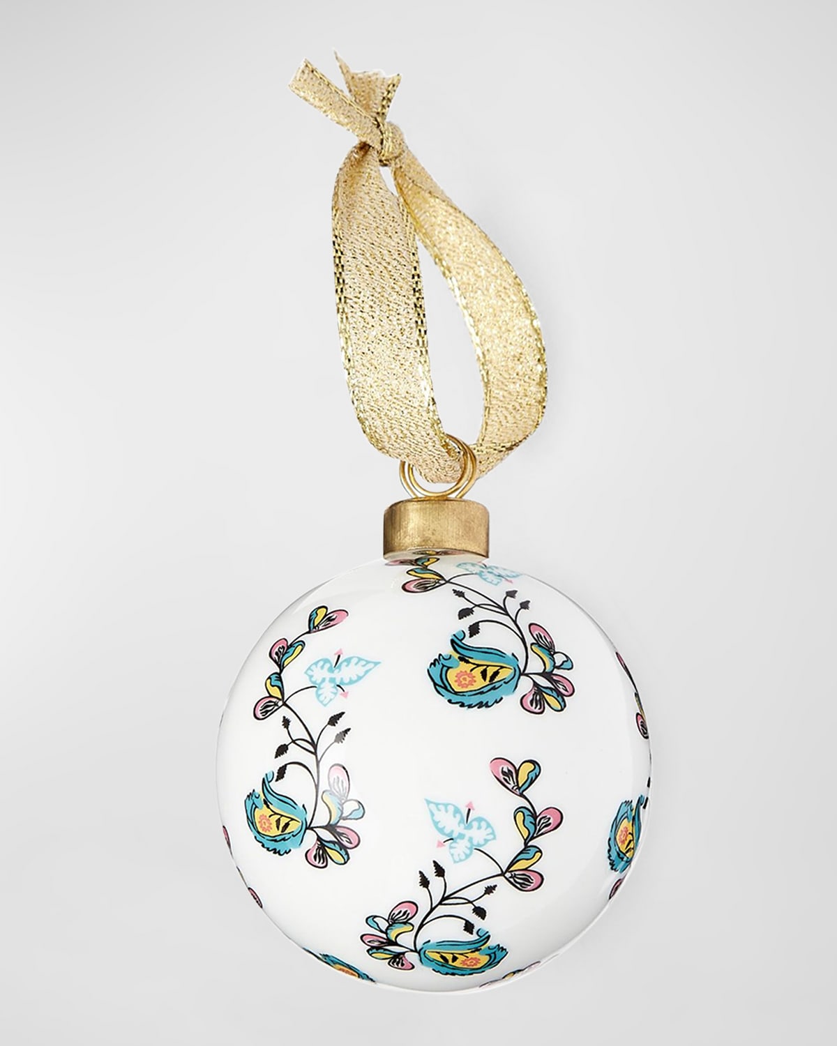 KIT KEMP FOR SPODE PSYCHO SPRIG YELLOW ORNAMENT