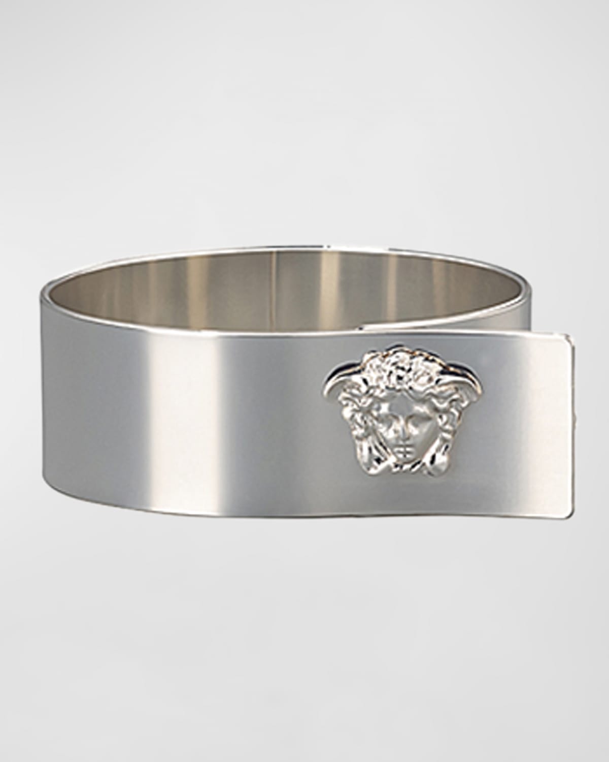 Shop Versace Medusa Napkin Ring In Silver