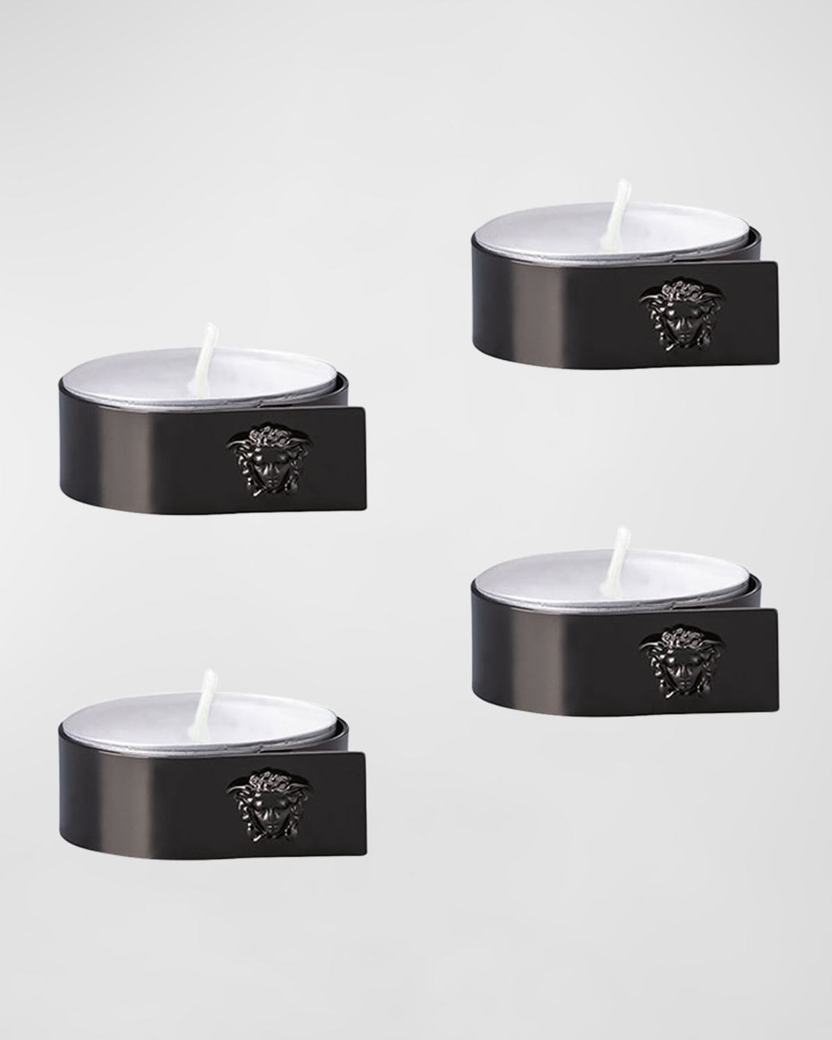 Versace Medusa Tea Lights, Set Of 4 In Black