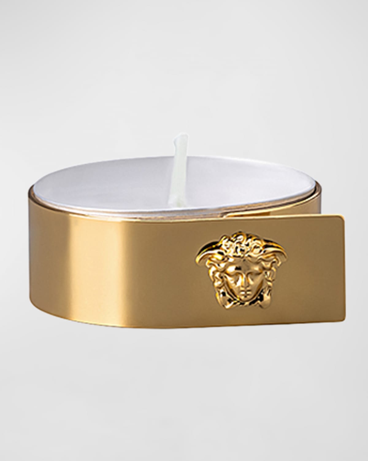 Shop Versace Medusa Tea Light In Gold
