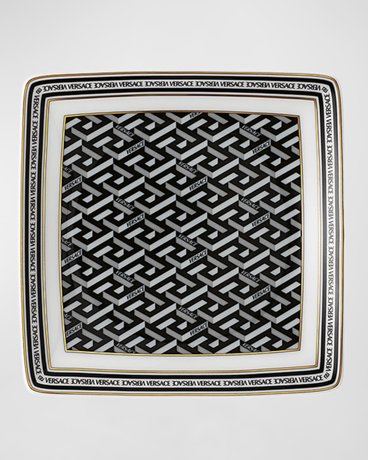 Versace La Greca Signature Canape Dish, 4.5"