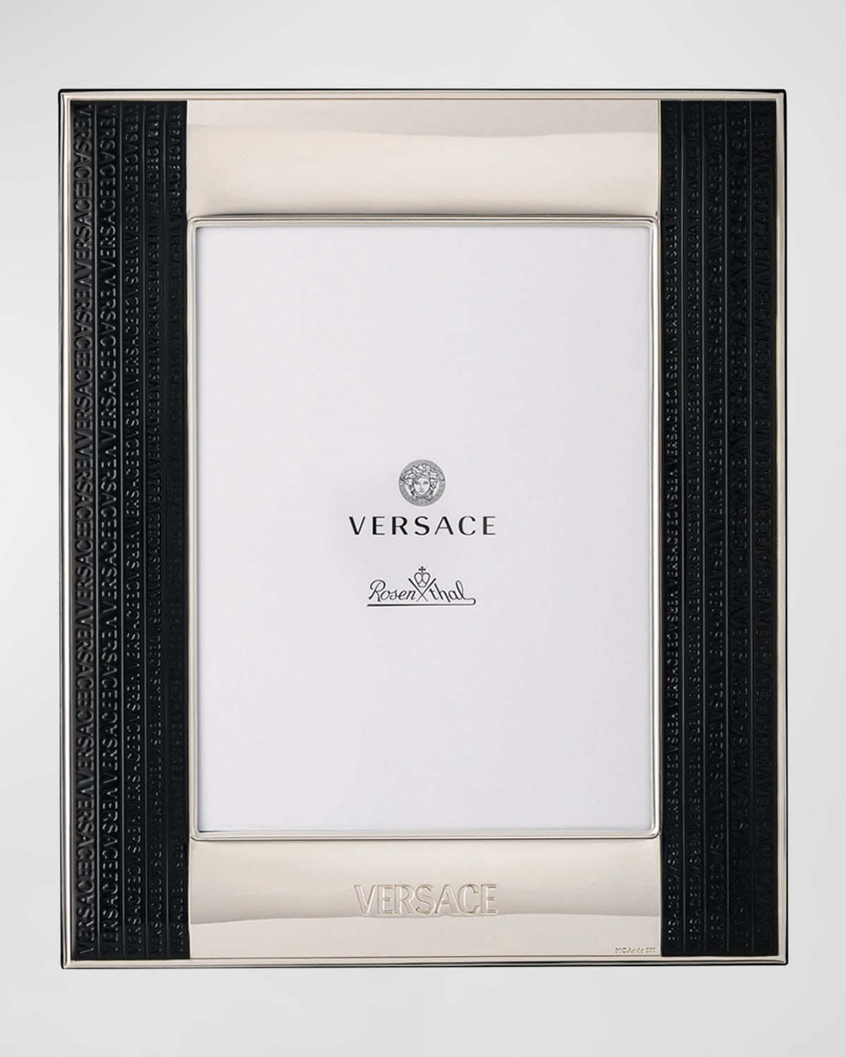 Shop Versace Vhf11 Picture Frame, 6" X 7.8" In Silver-black