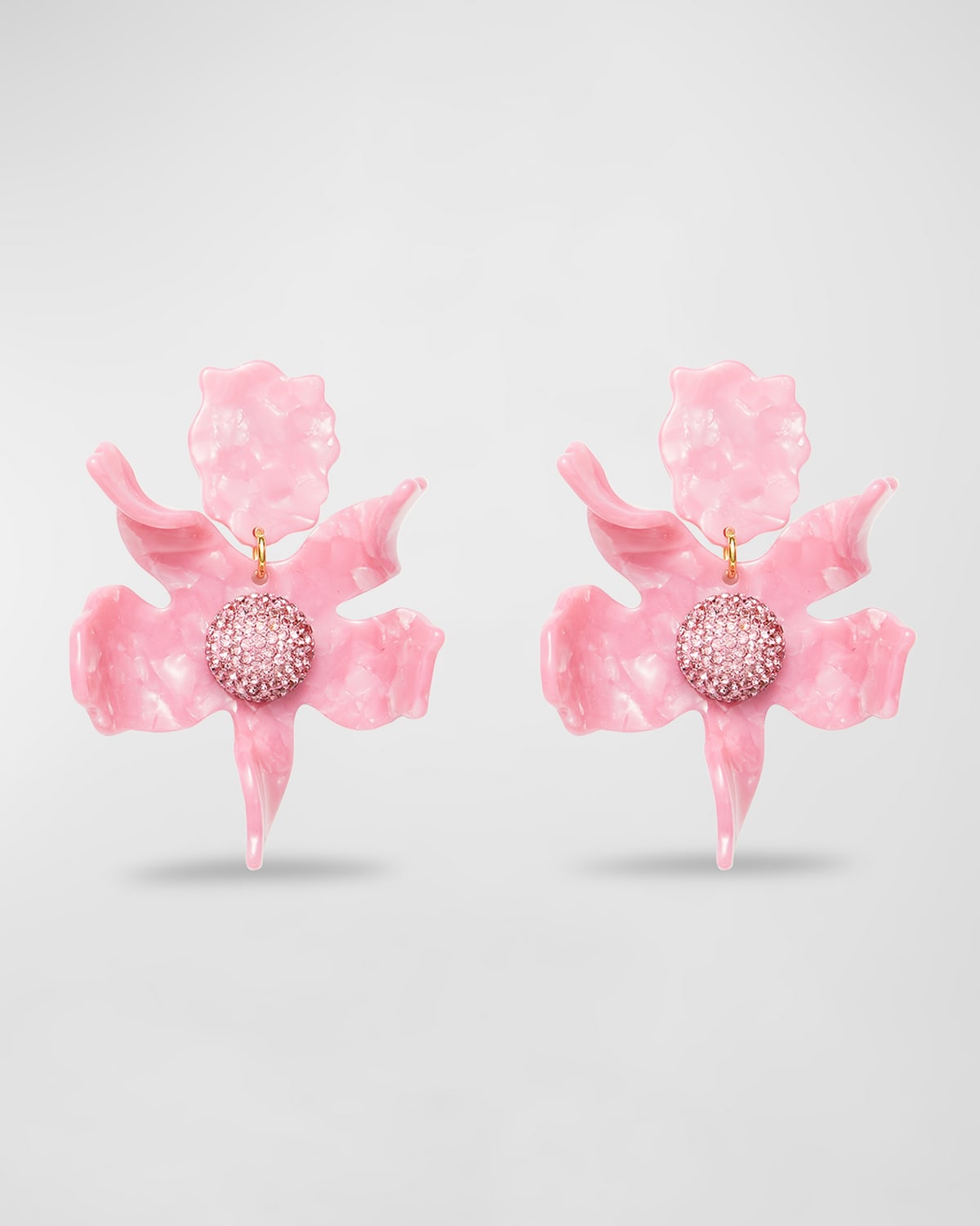 Lele Sadoughi Women's Lily Marbelized Acetate & Crystal Earrings In Rose
