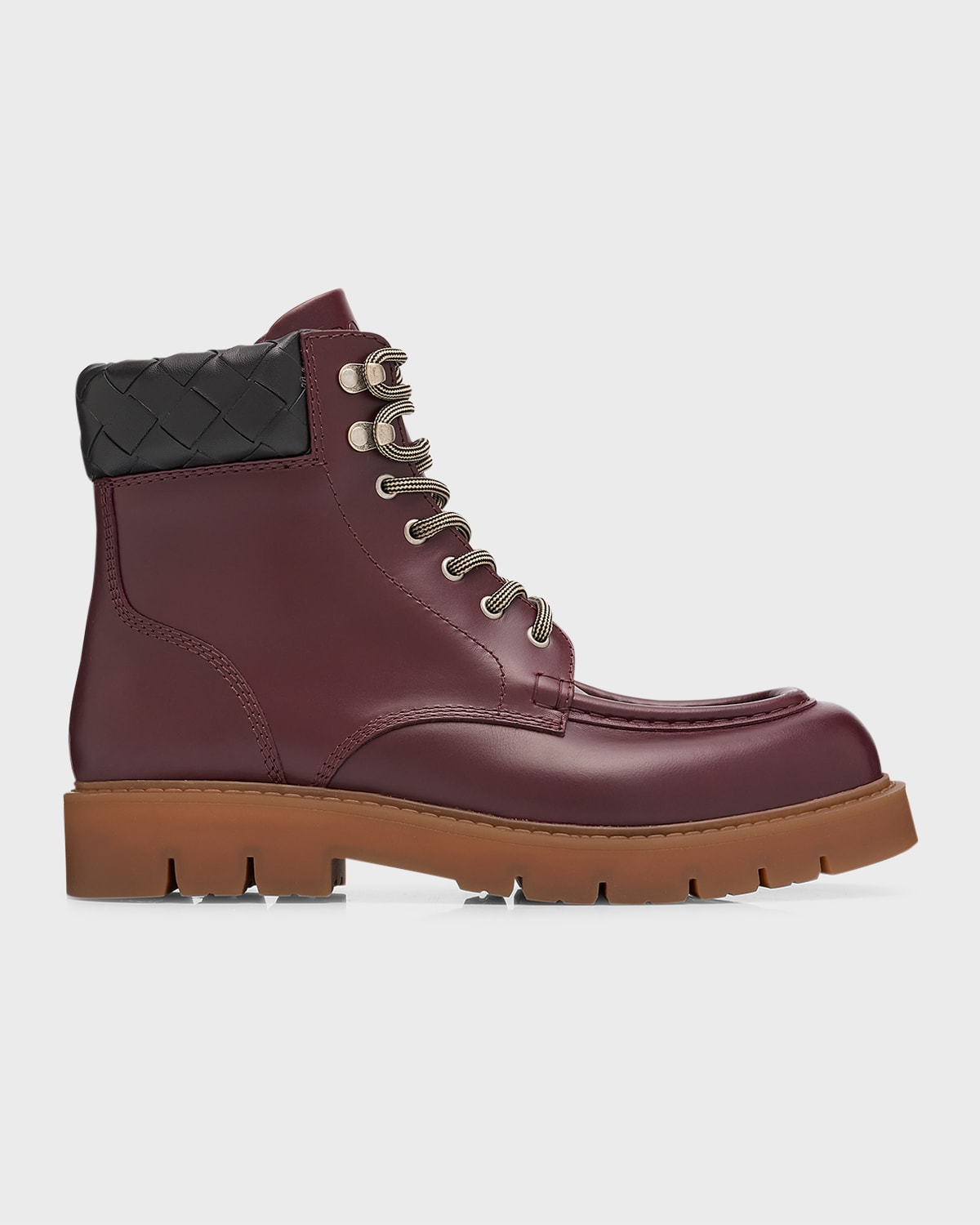 Bottega Veneta Haddock Lug Sole Lace-up Boot In Multicolor