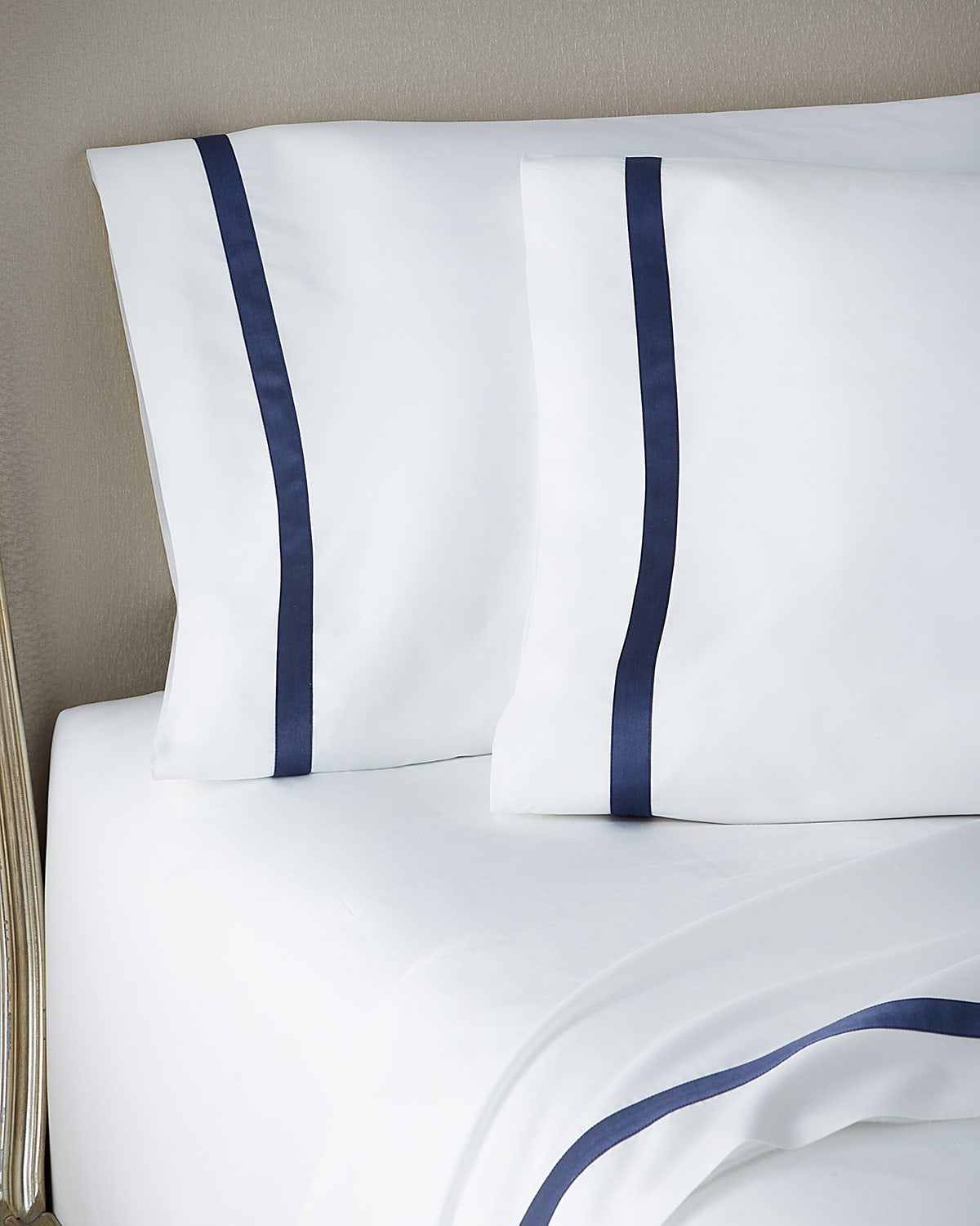 Matouk Lowell King Pillowcase, Single In Steel Blue