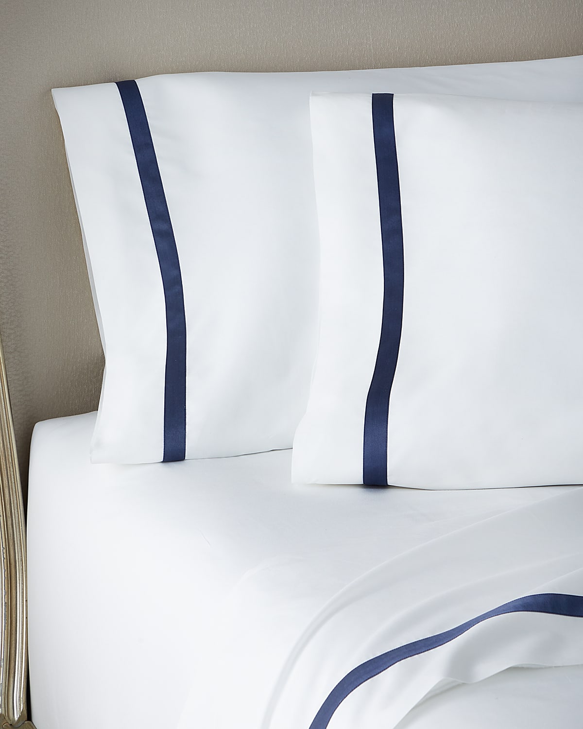 Matouk Lowell Standard Pillowcase, Single In Steel Blue