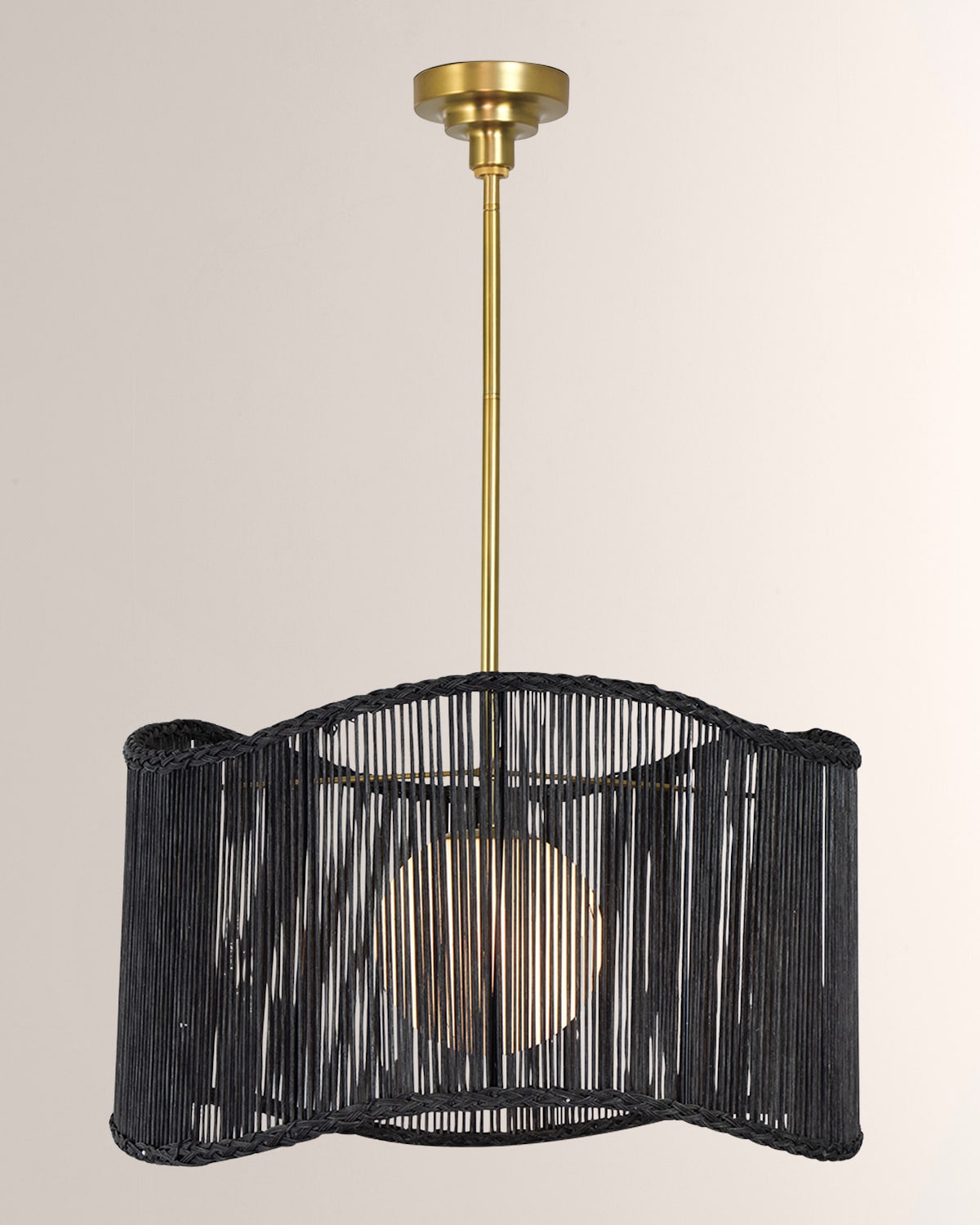 x Coastal Living Nimes Drum Pendant Light (Black)