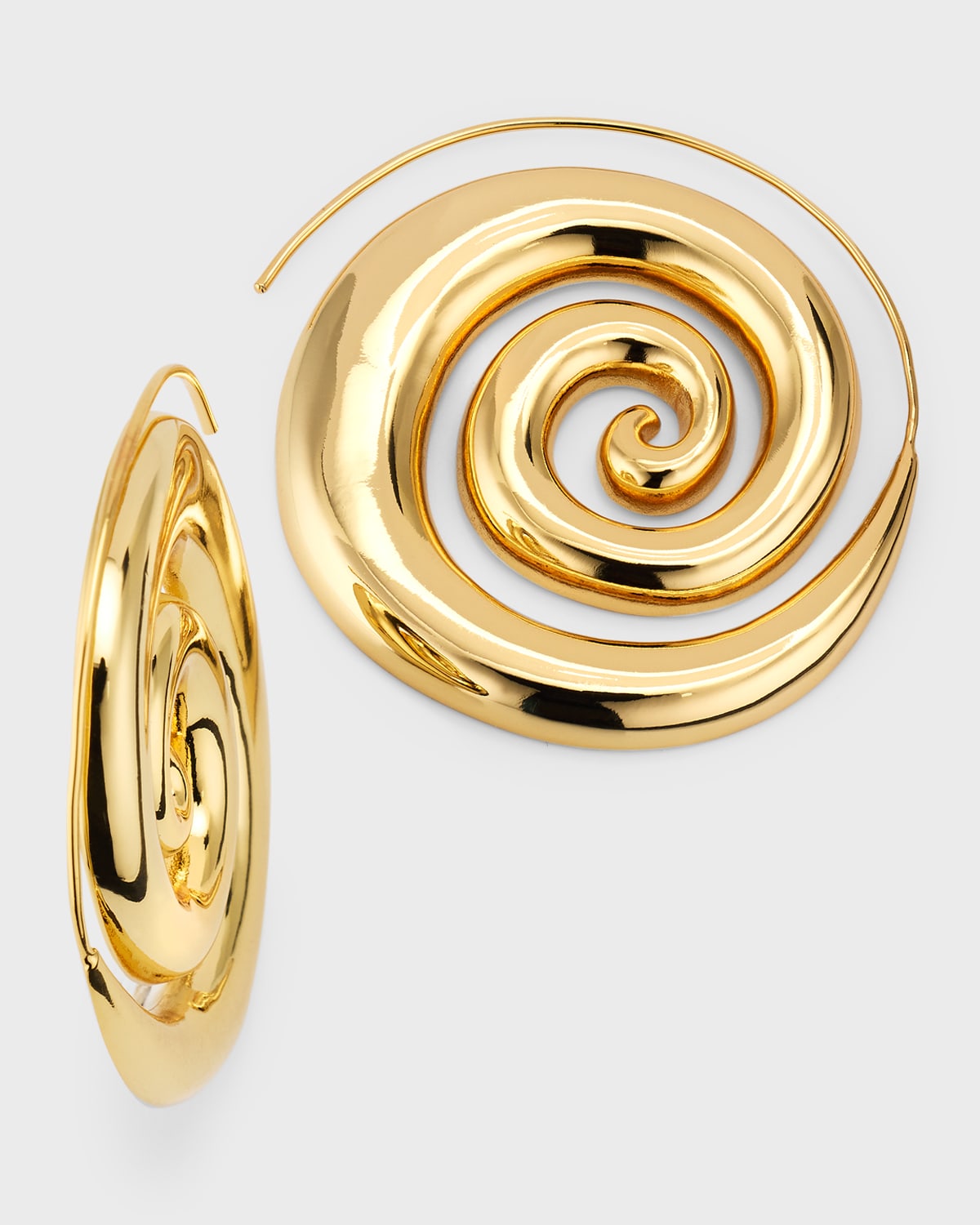 Cult Gaia Cassia Spiral Earrings In Shiny Brass