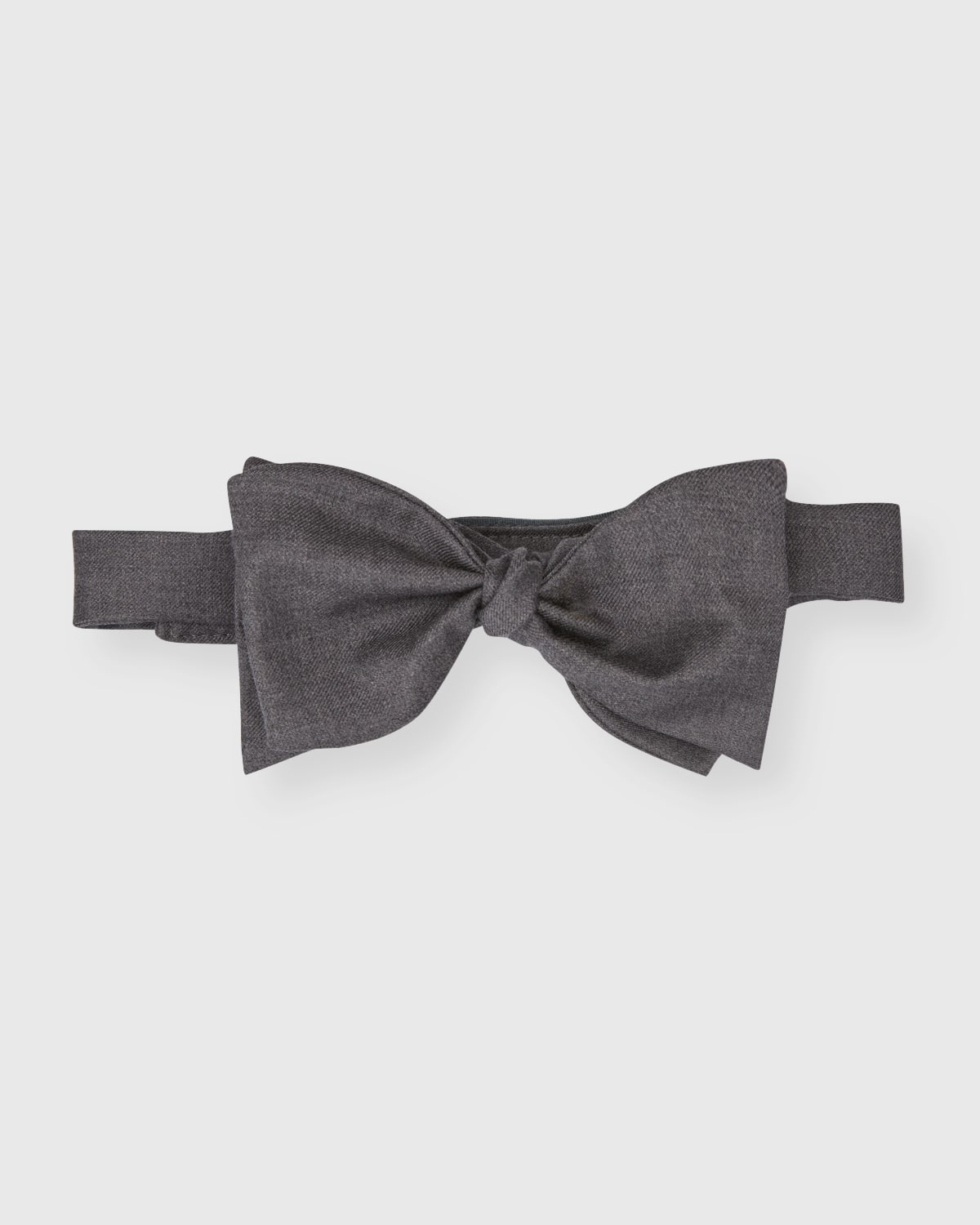 Brunello Cucinelli Men's Hollywood Glamour Wool Bow Tie In Medium Grey