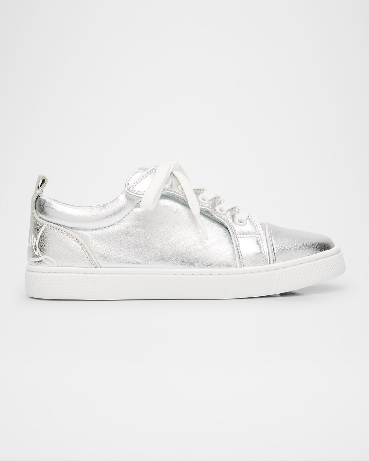 Christian Louboutin Girl's Funnyto Low-top Metallic Leather Sneakers, Toddlers/kids