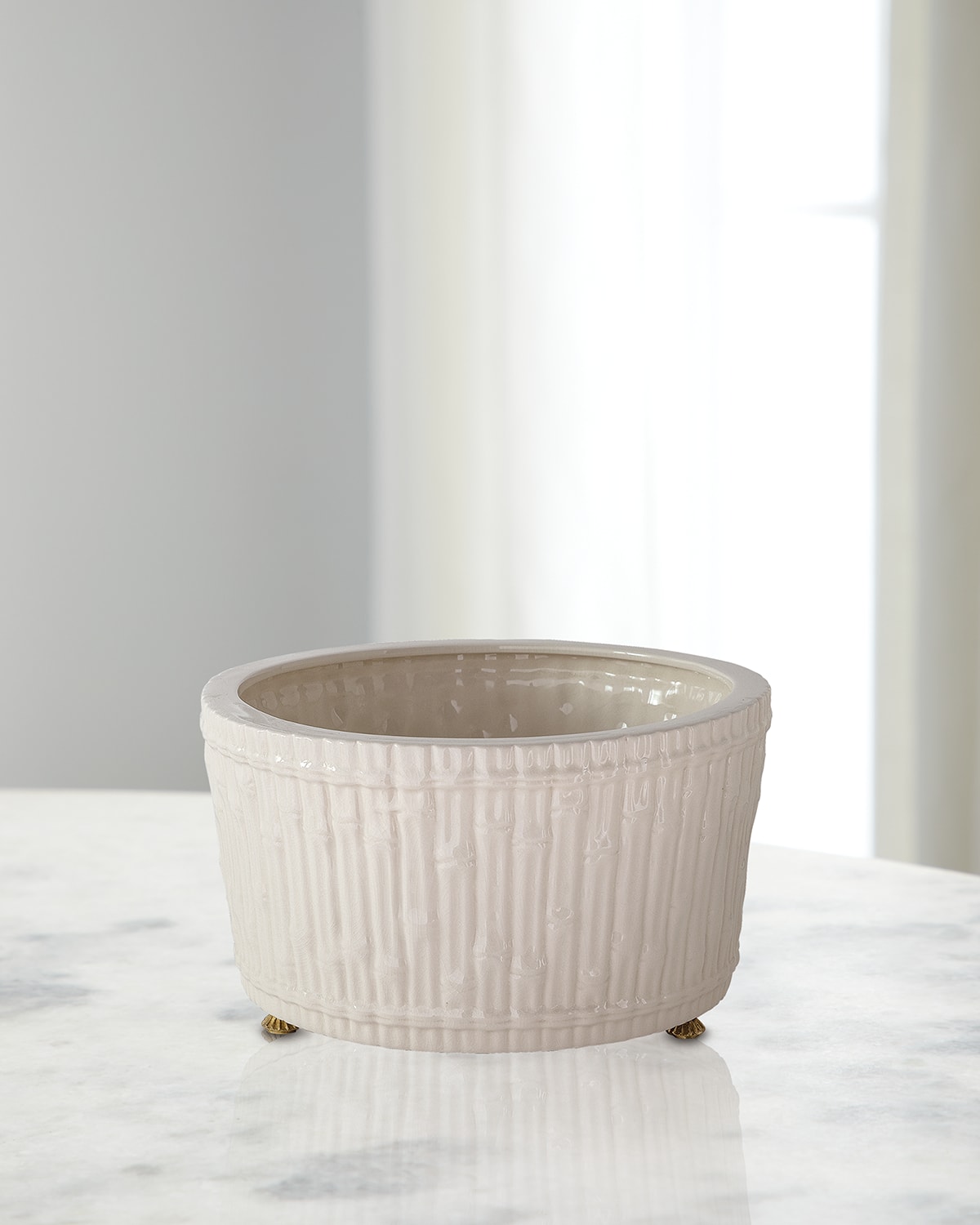 Port 68 Bamboo Garden Celadon Center Basin In Cream