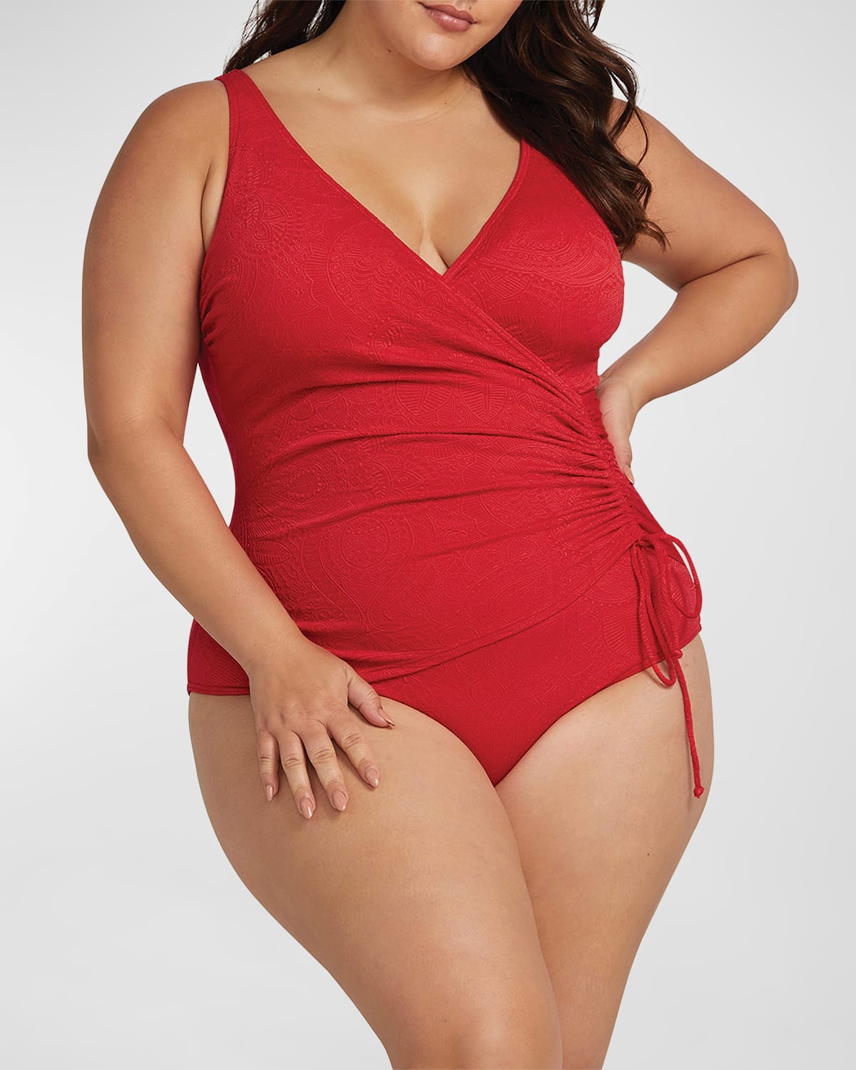 Artesands Rembrant One-piece Swimsuit In Crimson Red