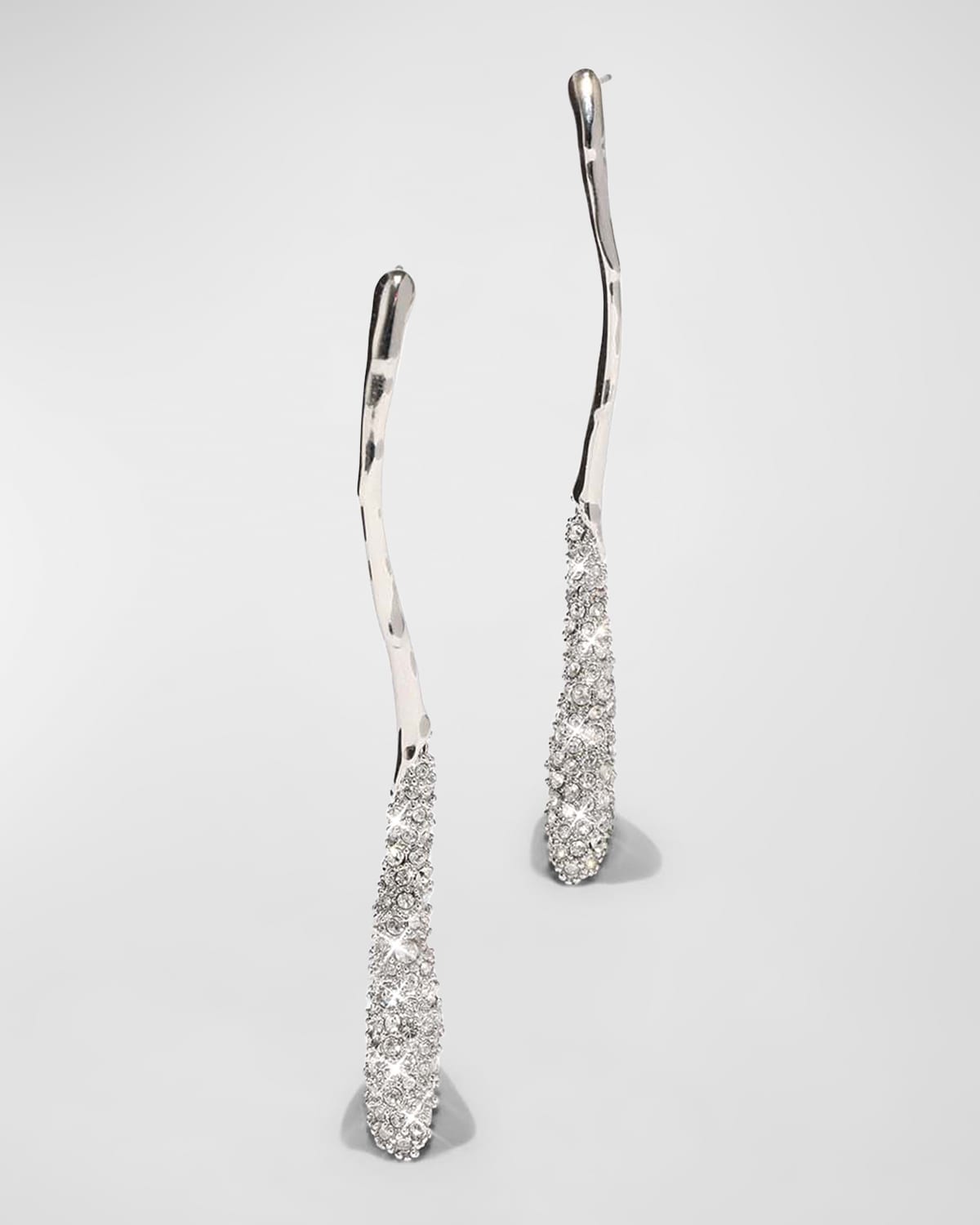 Alexis Bittar Solanales Linear Crystal Earrings In Crystals